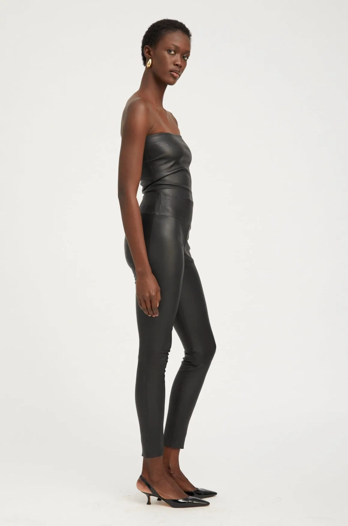Black Leather Tube Top sold by SPRWMN product image thumbnail 4