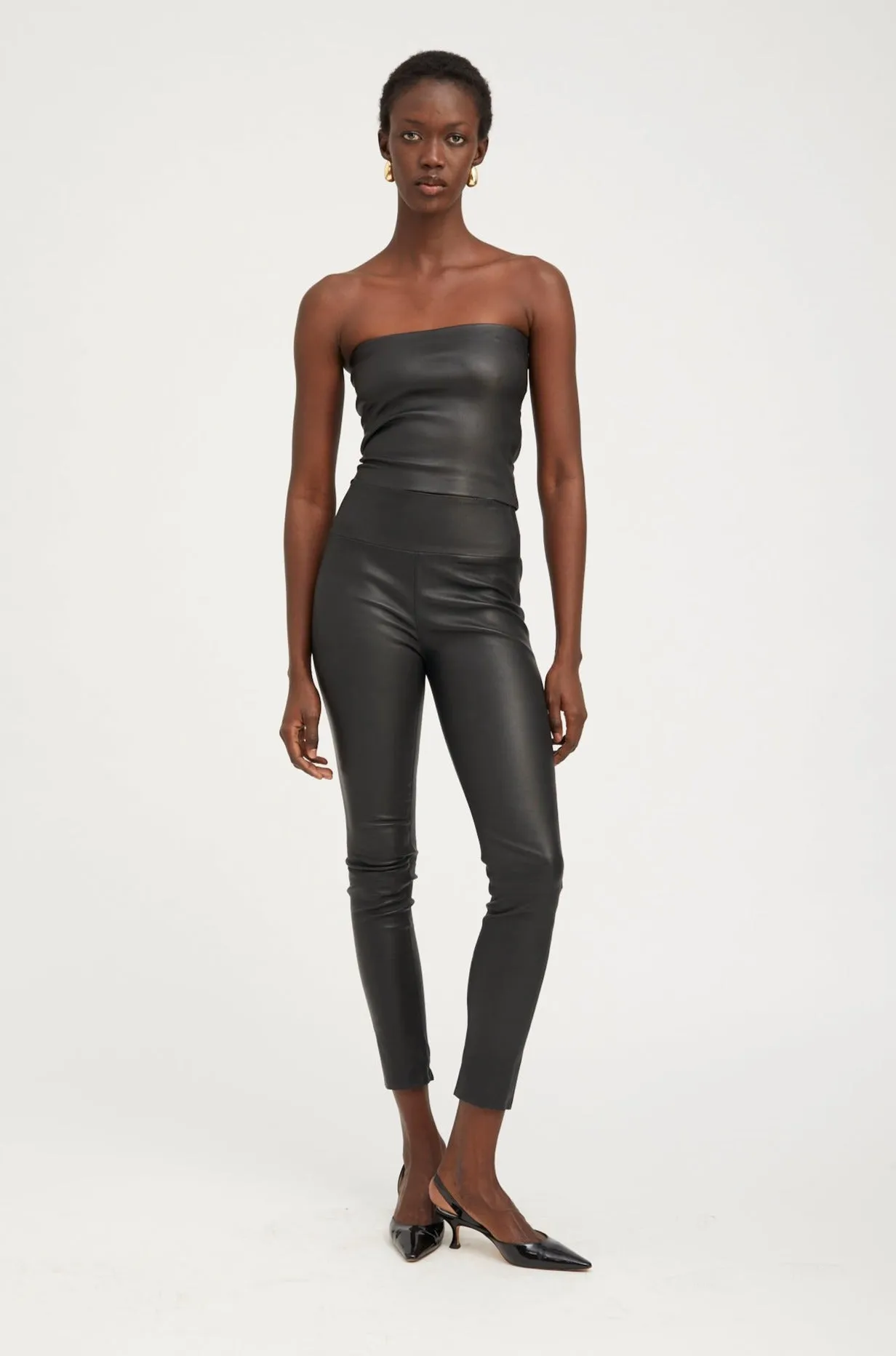 Black Leather Tube Top sold by SPRWMN product image thumbnail 3
