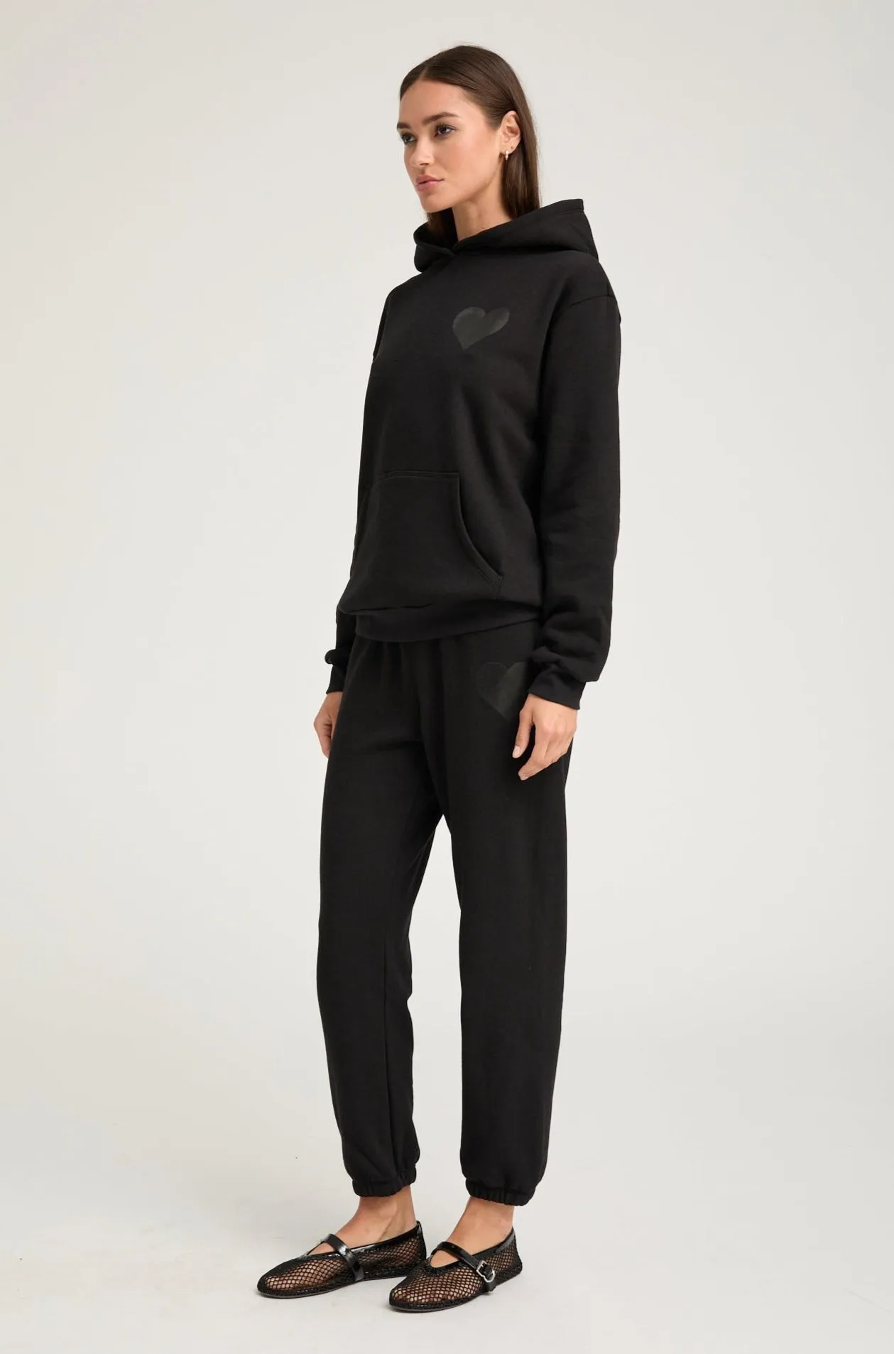 Glossy Black Heart Hoodie sold by SPRWMN product image thumbnail 3