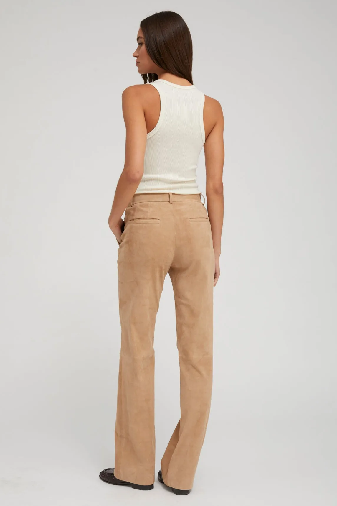 Sand Suede Classic Trousers sold by SPRWMN product image thumbnail 5