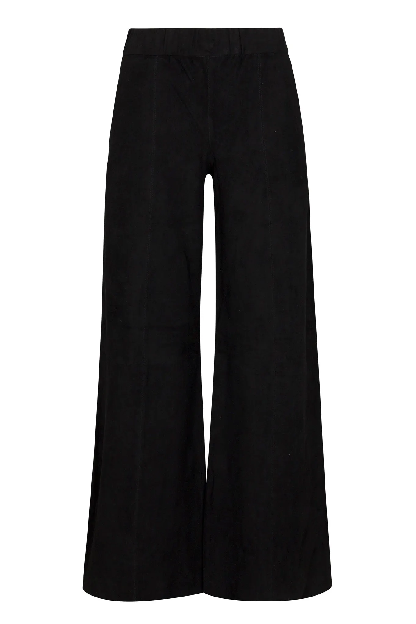 Black Suede Wide Leg Trousers sold by SPRWMN