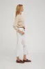 White Leather Cropped Trousers sold by SPRWMN