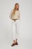 White Leather Cropped Trousers sold by SPRWMN
