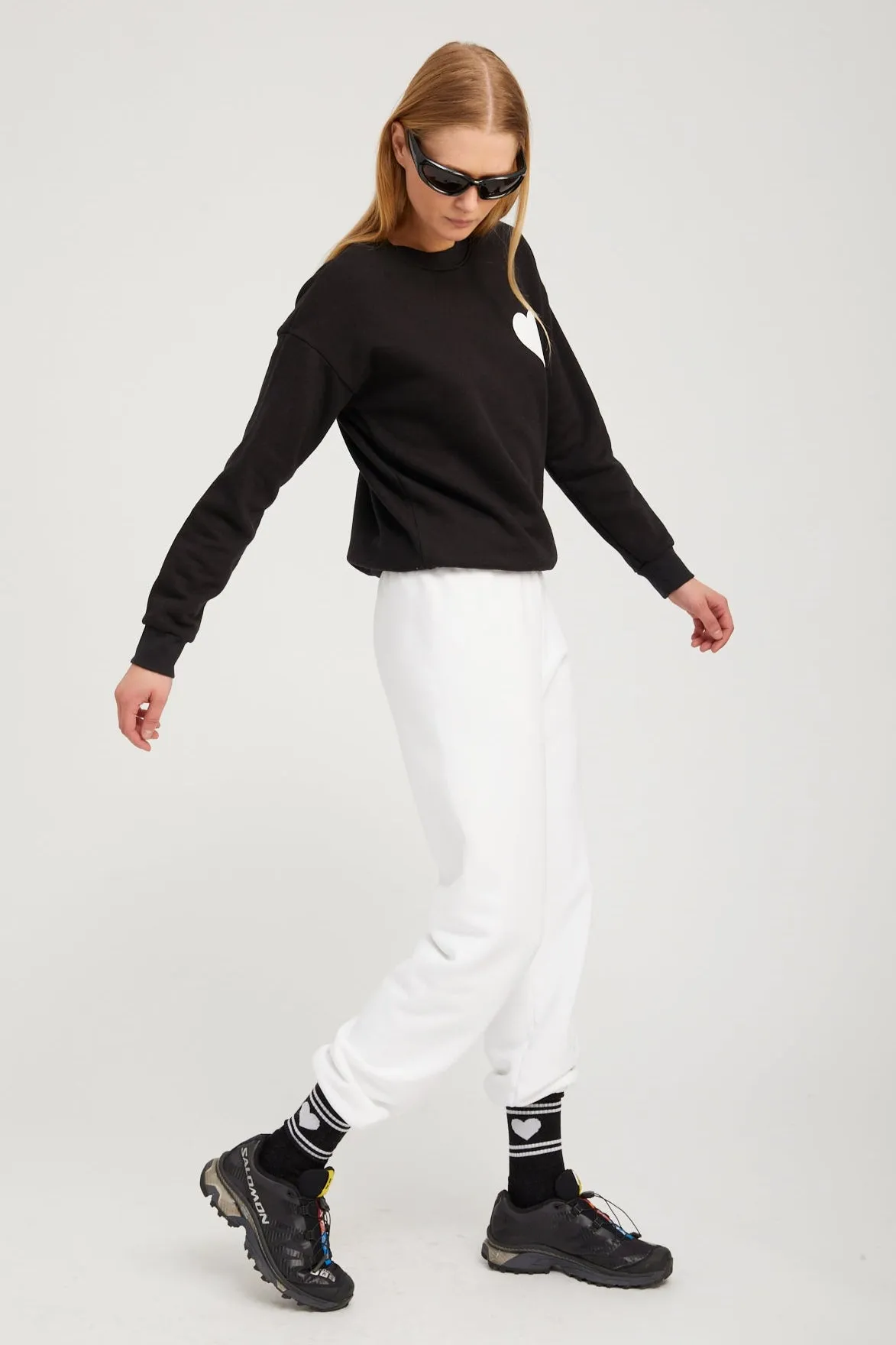 Black Heart Sweatshirt sold by SPRWMN product image thumbnail 3