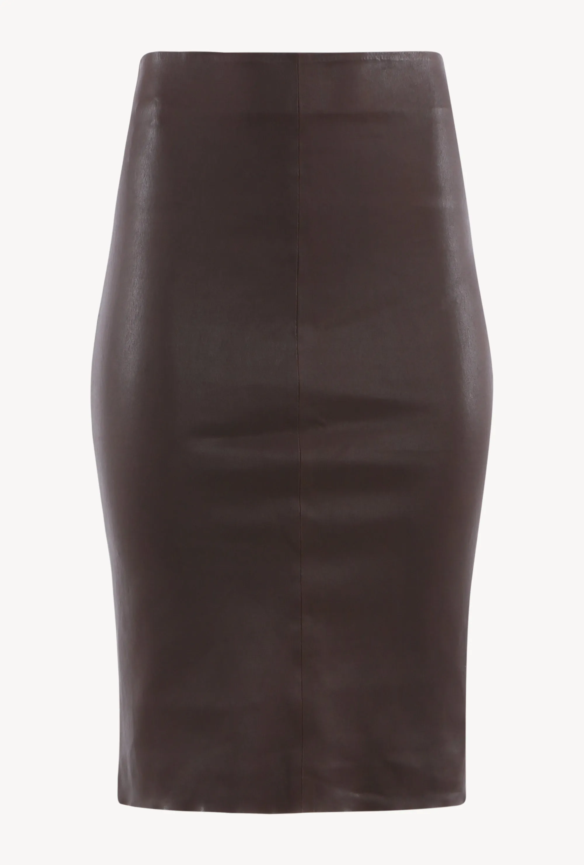 Dark Chocolate Leather Pencil Skirt PR sold by SPRWMN product image thumbnail 2
