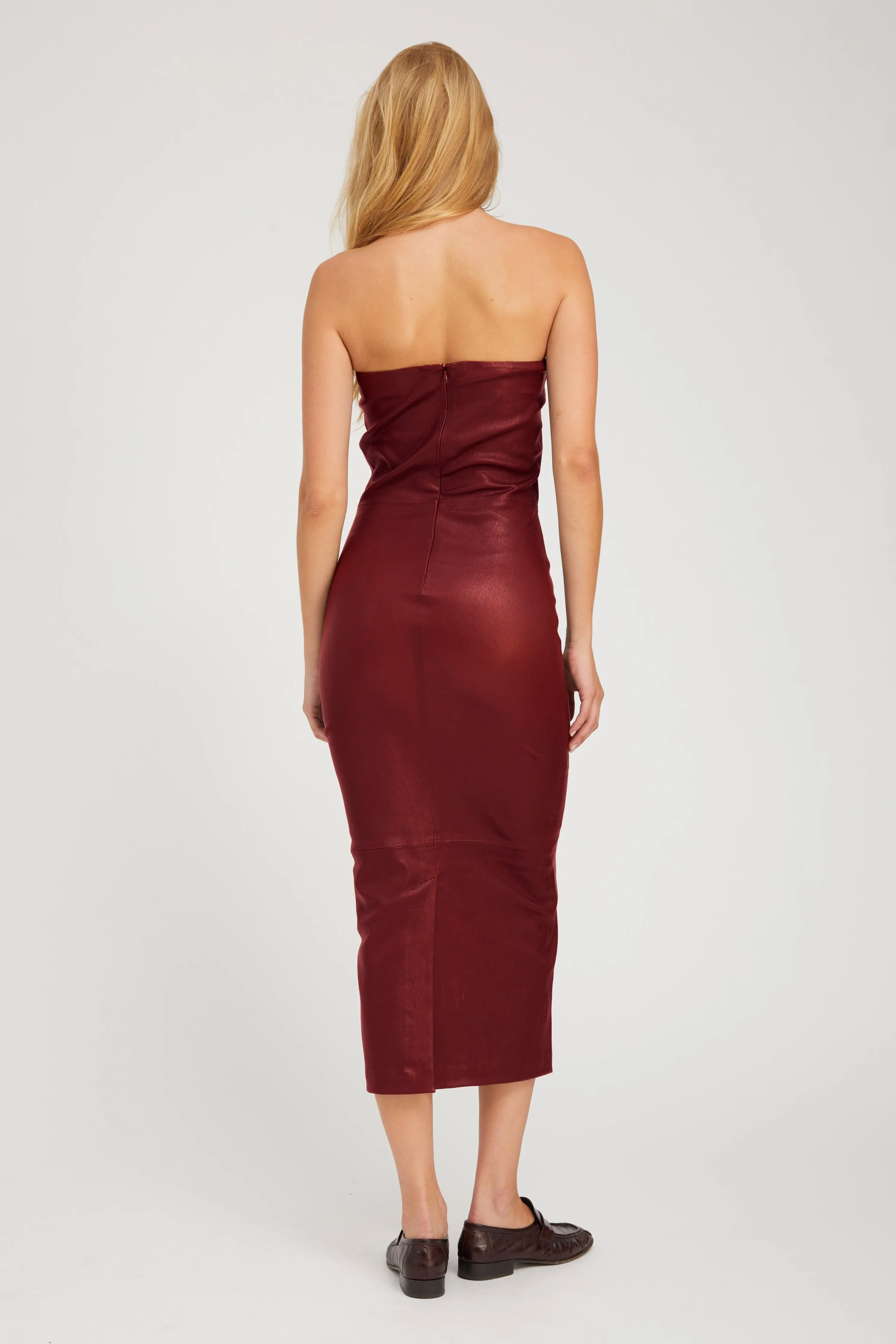 Cherry Leather Tube Dress PR sold by SPRWMN product image thumbnail 3