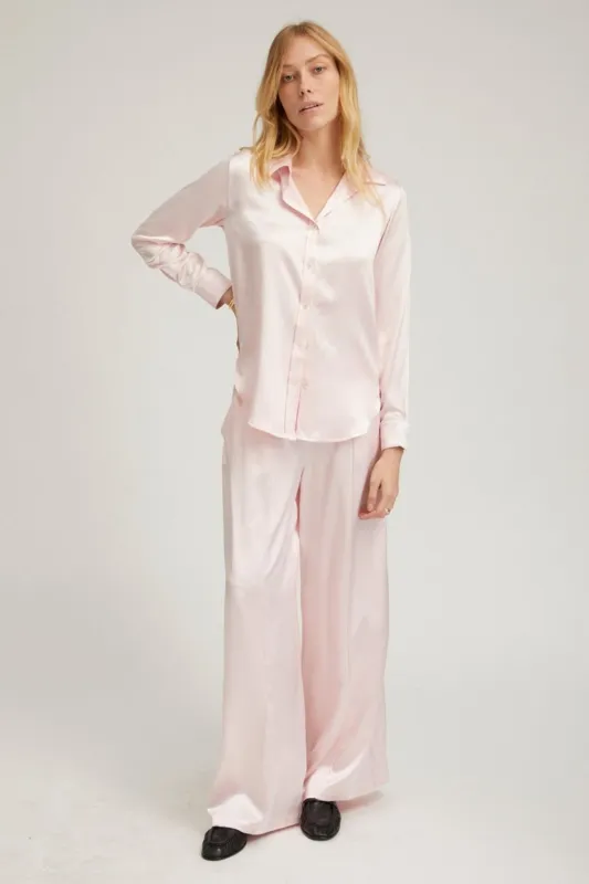 Ballet Silk Wide Leg Pintuck Pants PR sold by SPRWMN