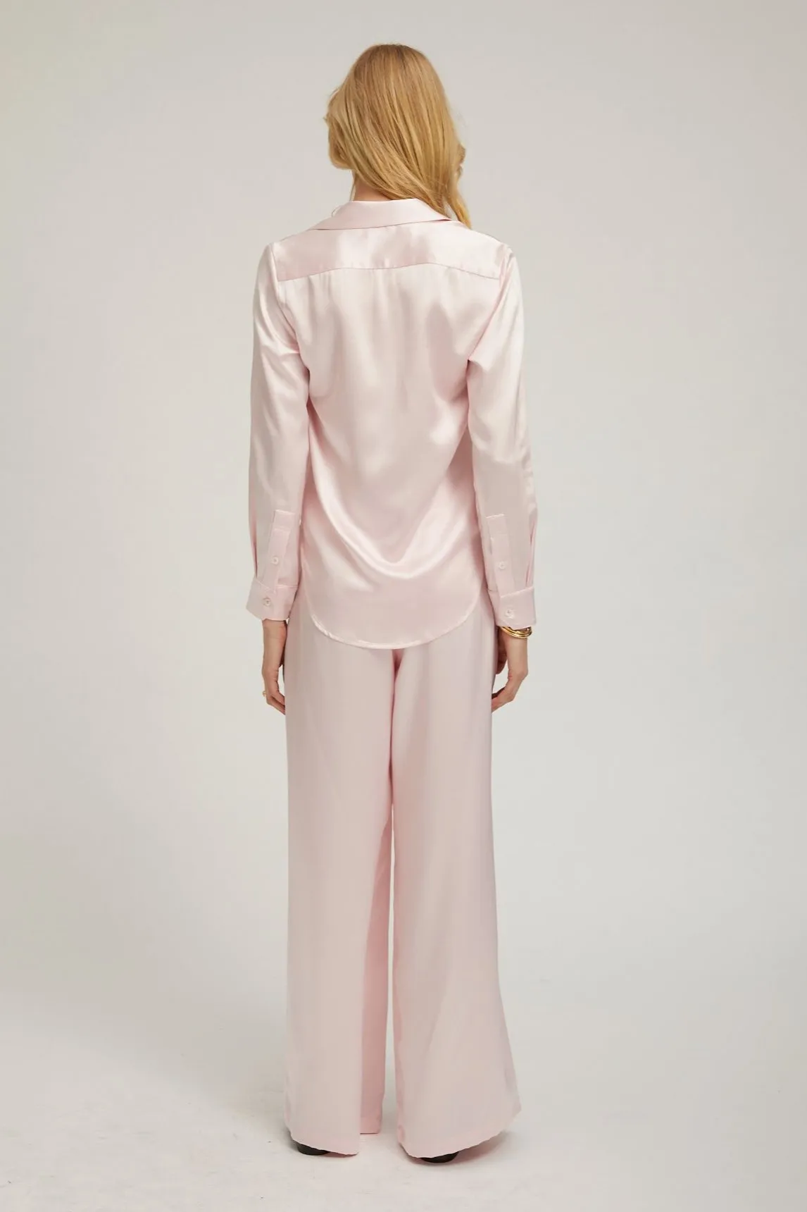 Ballet Silk Wide Leg Pintuck Pants PR sold by SPRWMN product image thumbnail 4