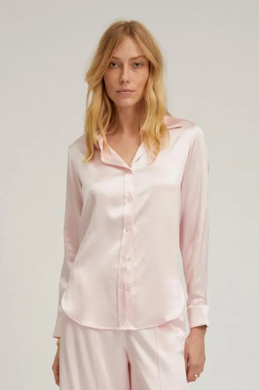 Ballet Silk Fitted Button Down PR sold by SPRWMN
