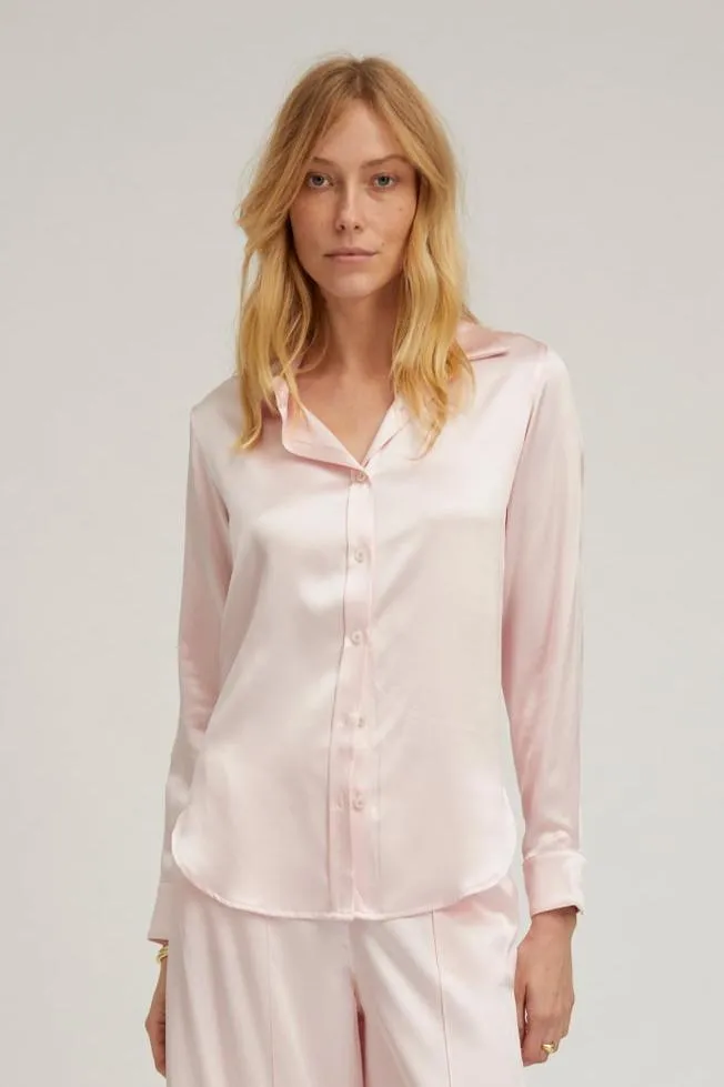 Ballet Silk Fitted Button Down PR sold by SPRWMN