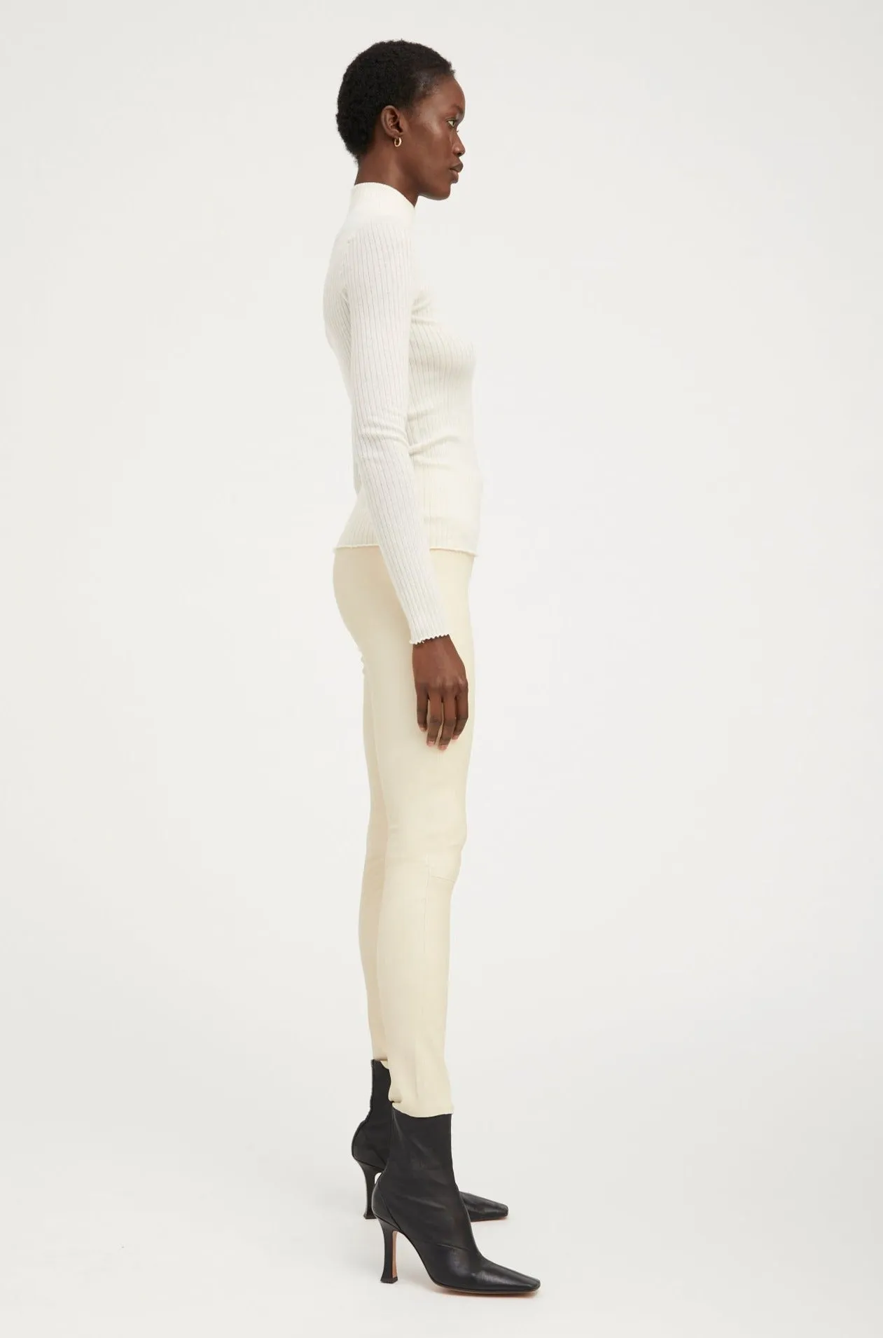 Off White Leather Ankle PR sold by SPRWMN product image thumbnail 3