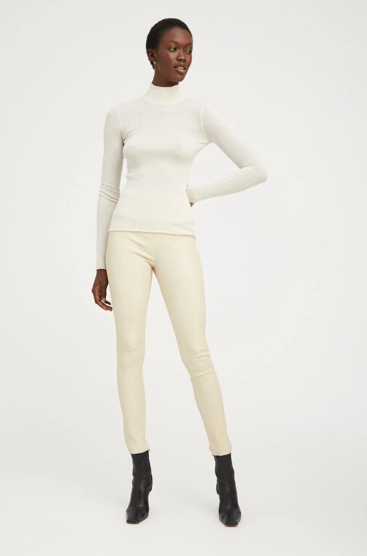 Off White Leather Ankle PR sold by SPRWMN product image thumbnail 2