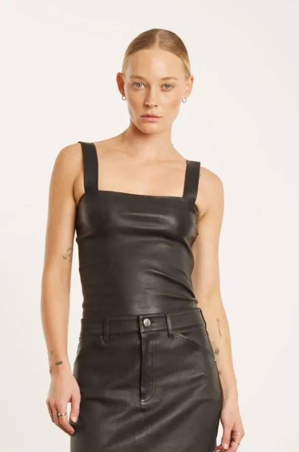 Black Leather Tube Top With Straps PR sold by SPRWMN product image thumbnail 2
