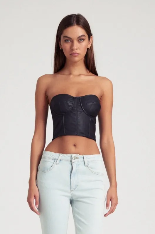 Black Leather Corset PR made by SPRWMN