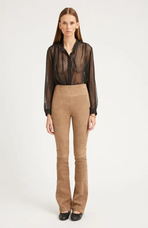 Mushroom Suede Micro Flare PR sold by SPRWMN