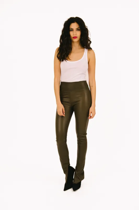 Dark Chocolate Ankle Legging w/ Zipper PR sold by SPRWMN