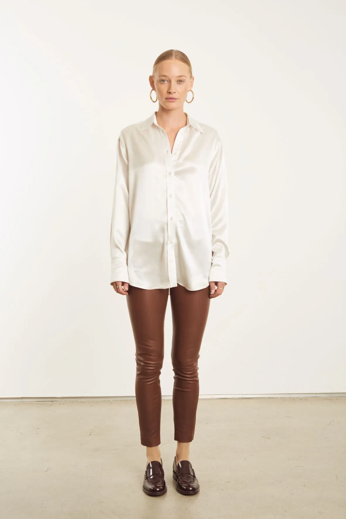 Whiskey Leather Ankle Leggings PR sold by SPRWMN