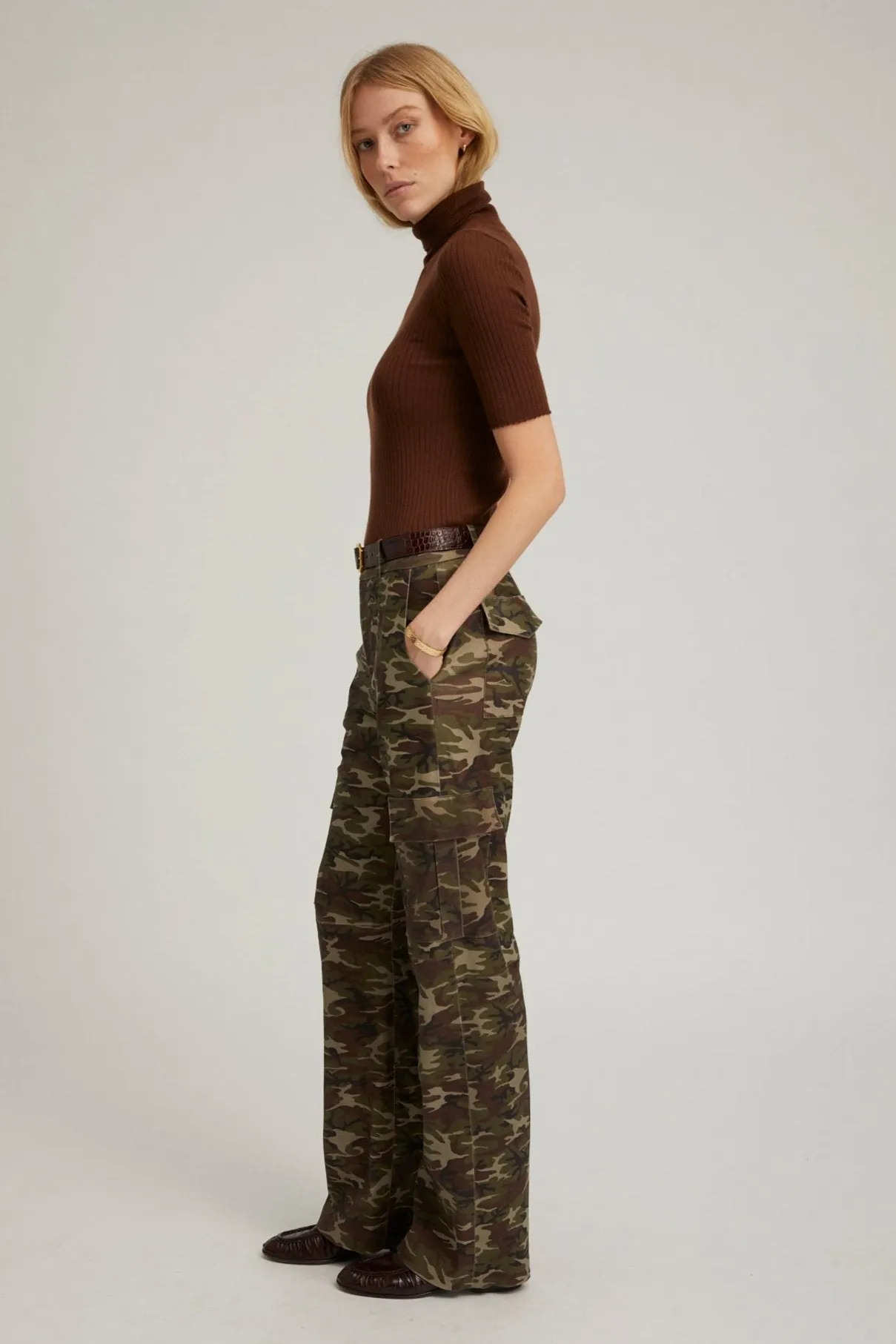 Camouflage Leather Cargo Trousers PR sold by SPRWMN product image thumbnail 3