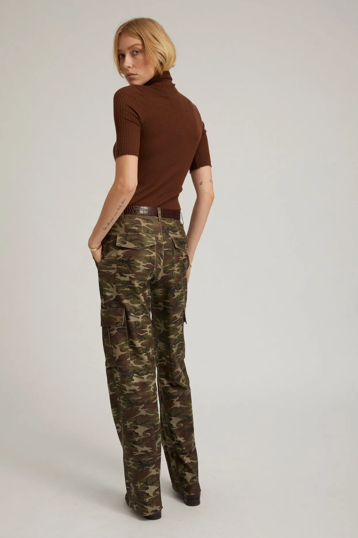 Camouflage Leather Cargo Trousers PR sold by SPRWMN product image thumbnail 4