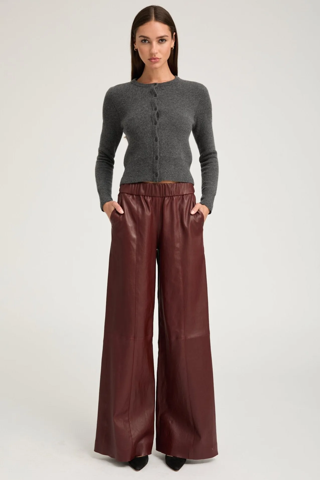 Pinot Stretch Leather Wide Leg sold by SPRWMN product image thumbnail 3