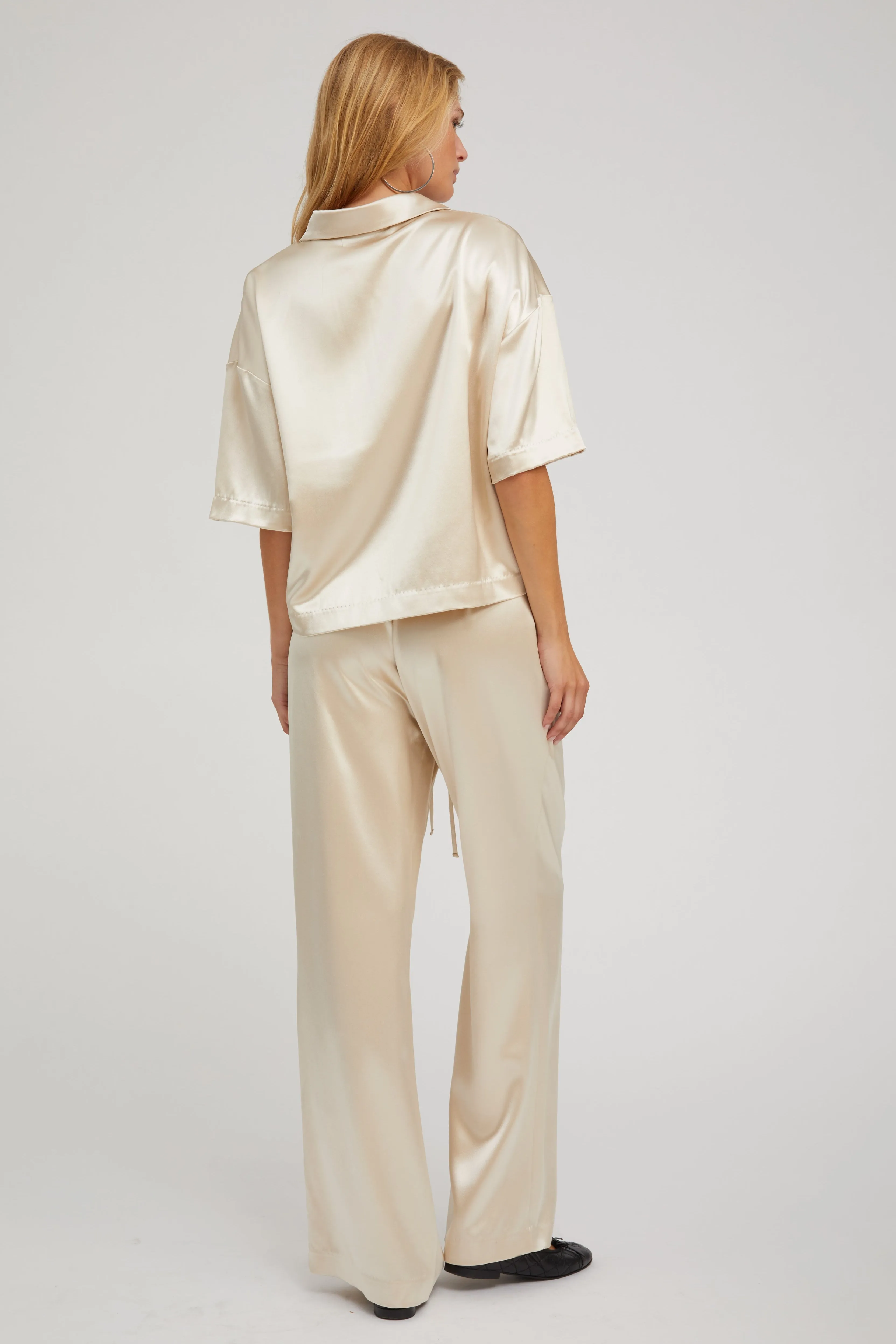 Champagne Silk Polo sold by SPRWMN product image thumbnail 4