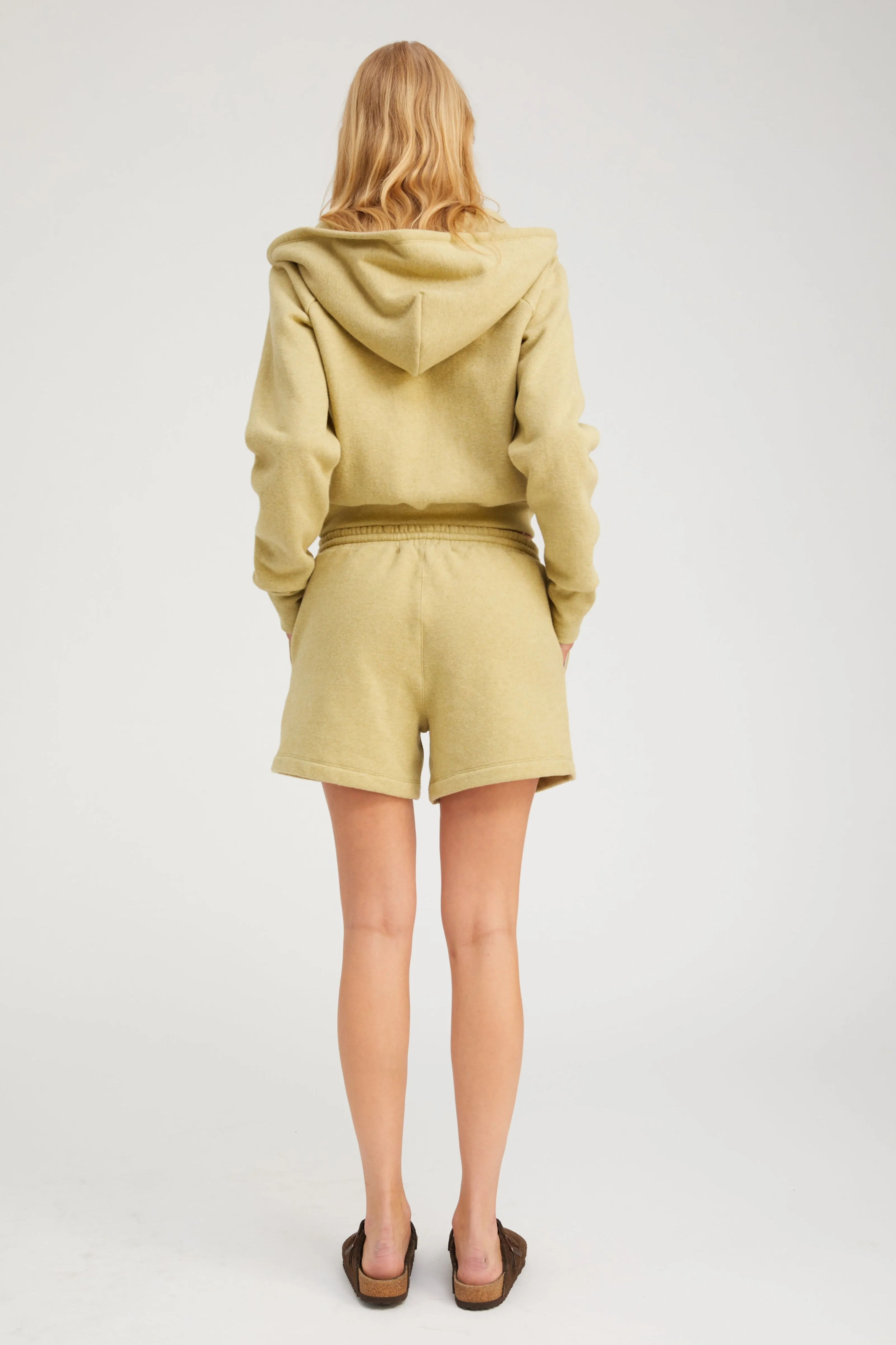 Melange Shrunken Zip Up Hoodie sold by SPRWMN product image thumbnail 3
