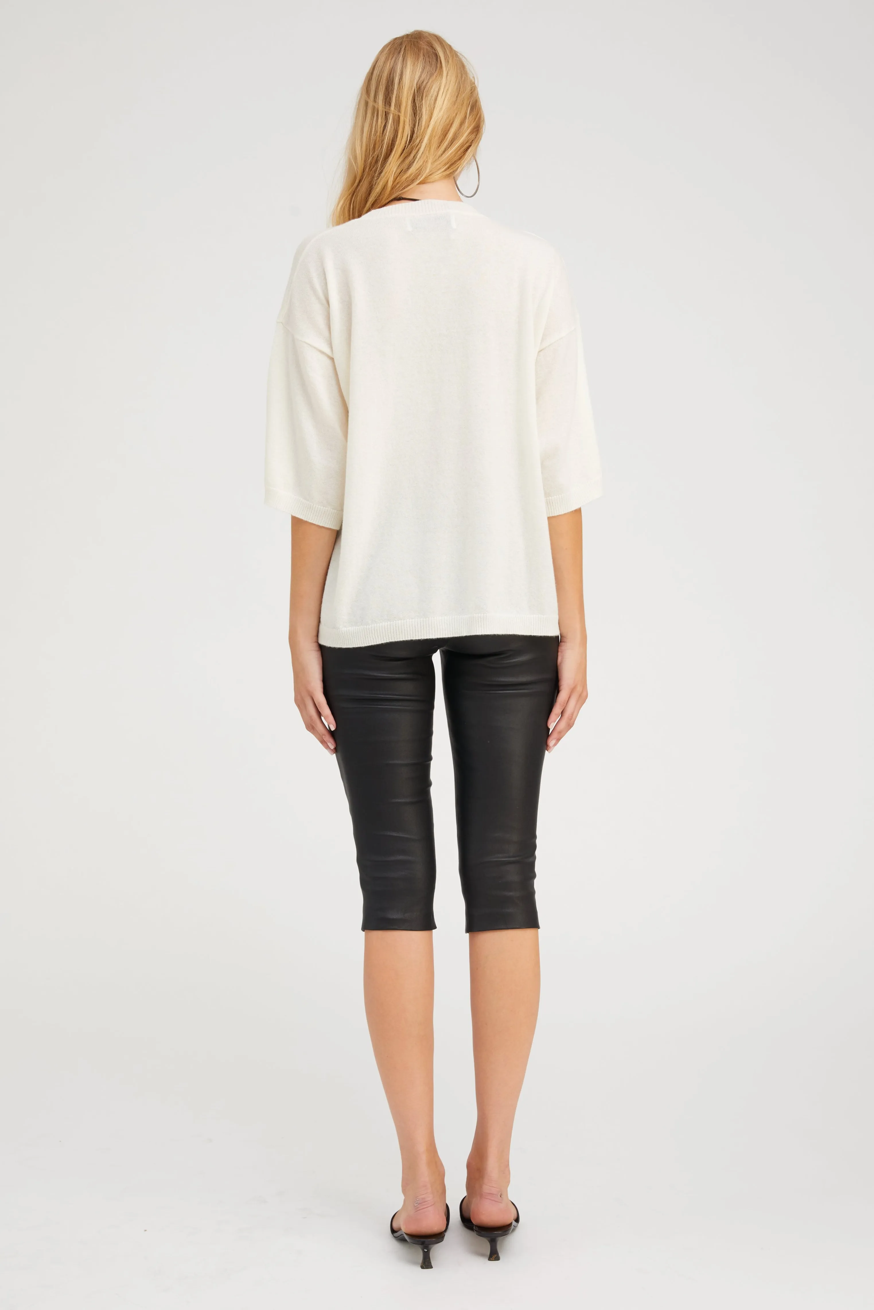 Chalk Cashmere Boxy Tee sold by SPRWMN product image thumbnail 4