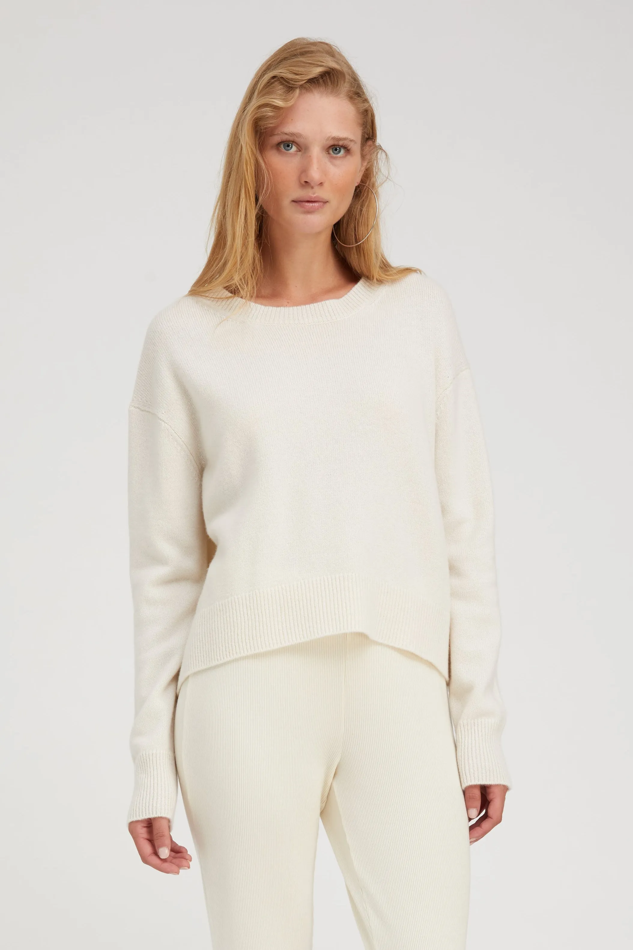 Chalk Cashmere Boxy Sweater sold by SPRWMN