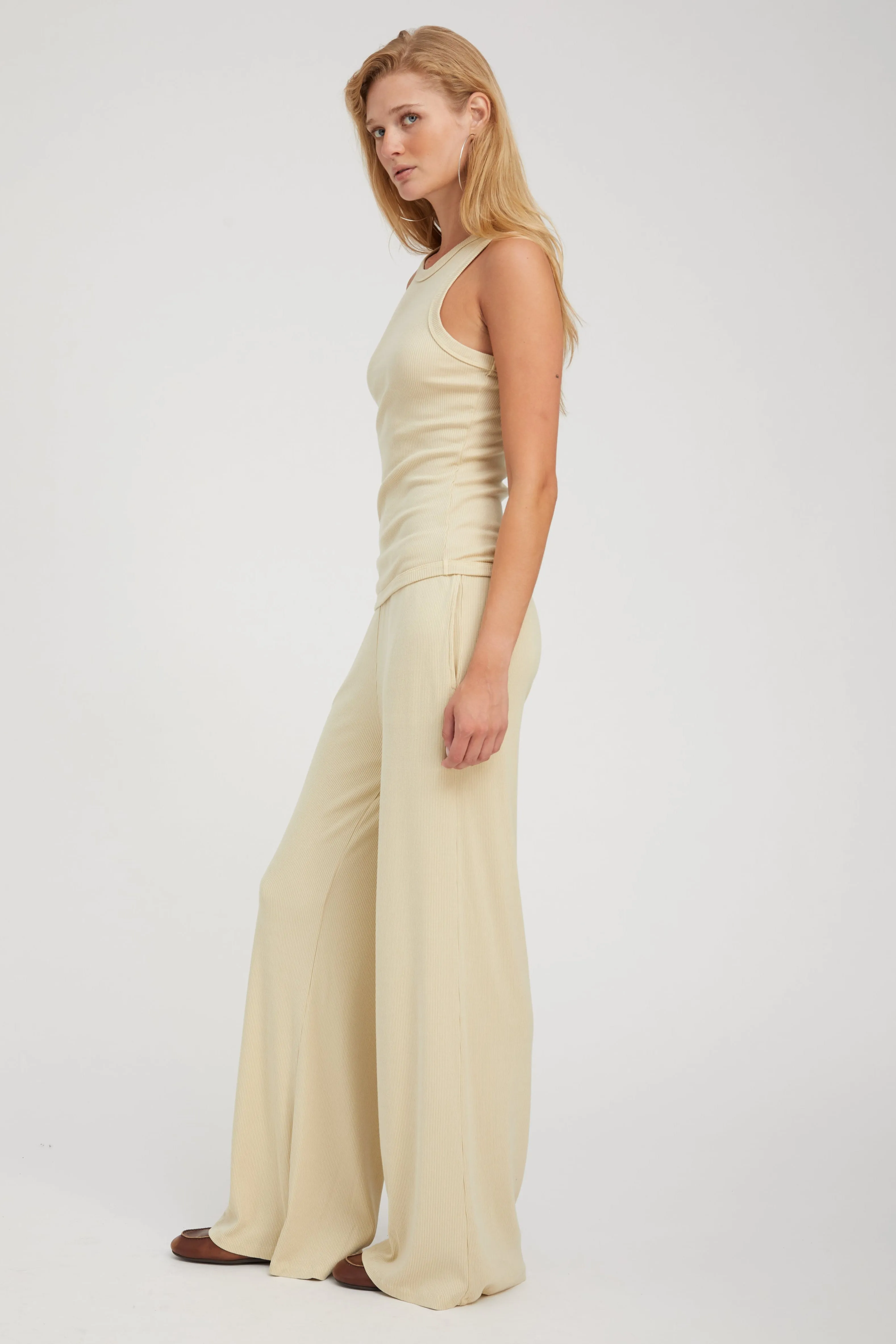 Pistachio Rib Wide Leg Pants sold by SPRWMN product image thumbnail 4