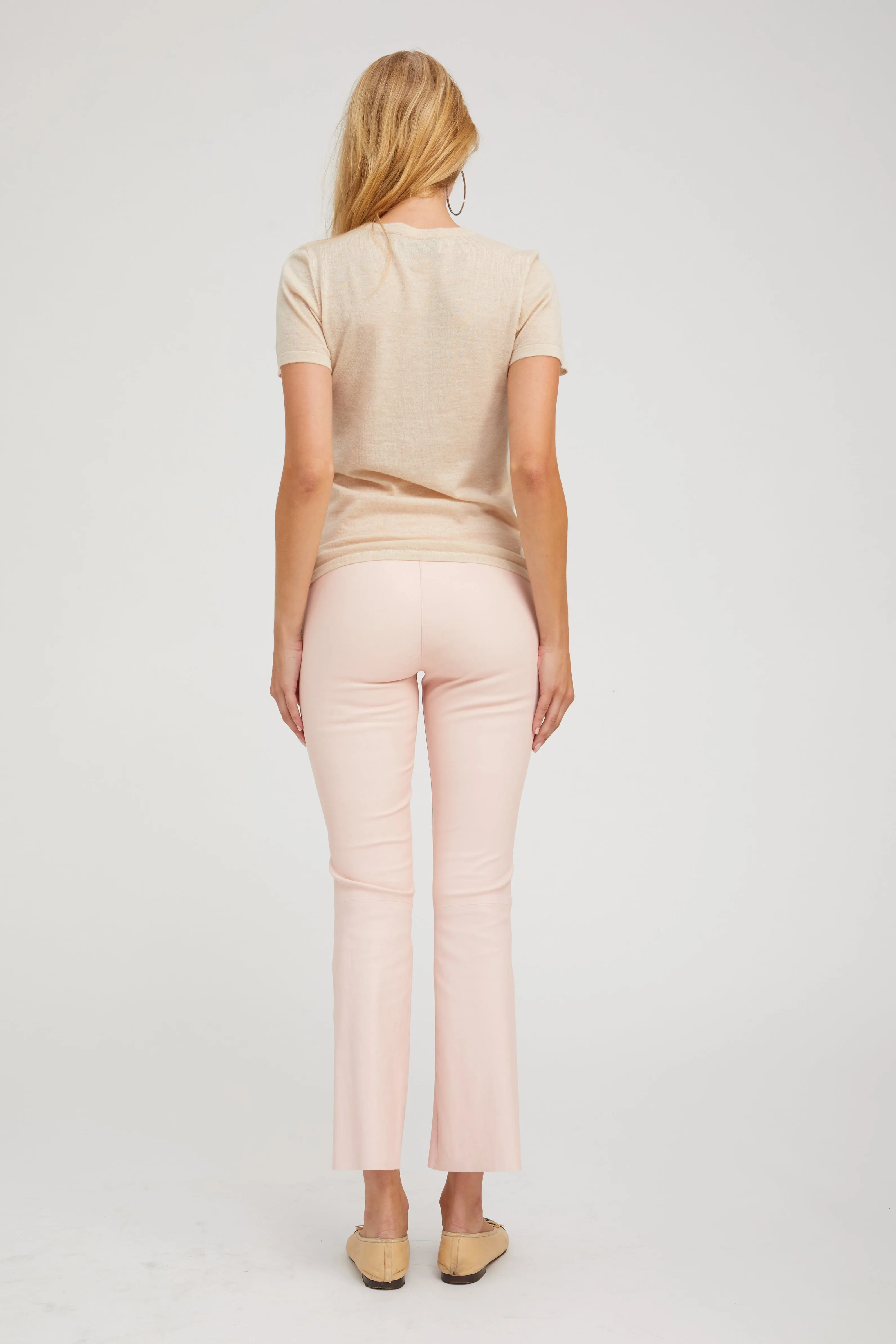 Sandstone Ultra Fine Cashmere Tee sold by SPRWMN product image thumbnail 4