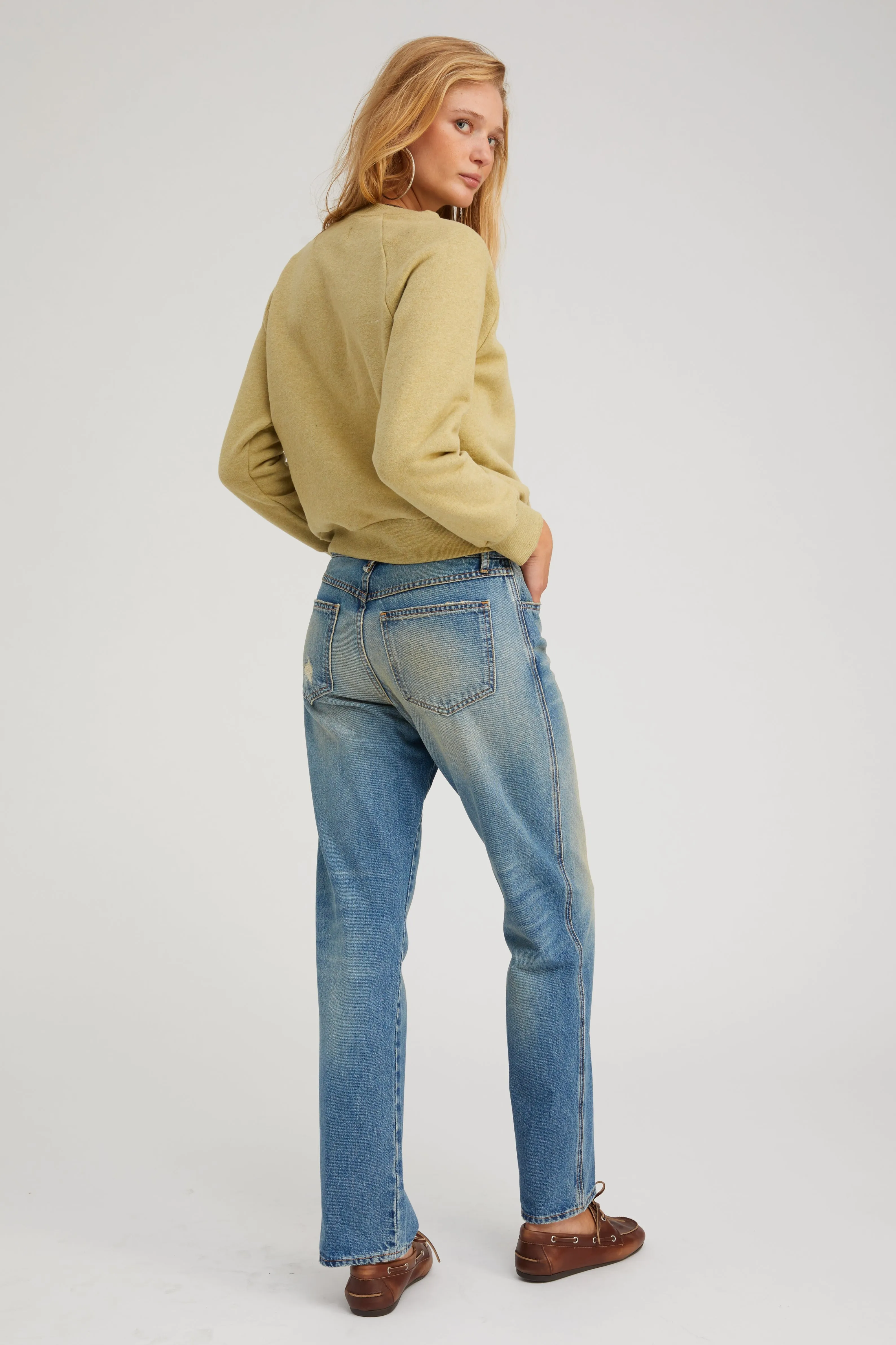 Melange Shrunken Raglan Sweatshirt sold by SPRWMN product image thumbnail 4