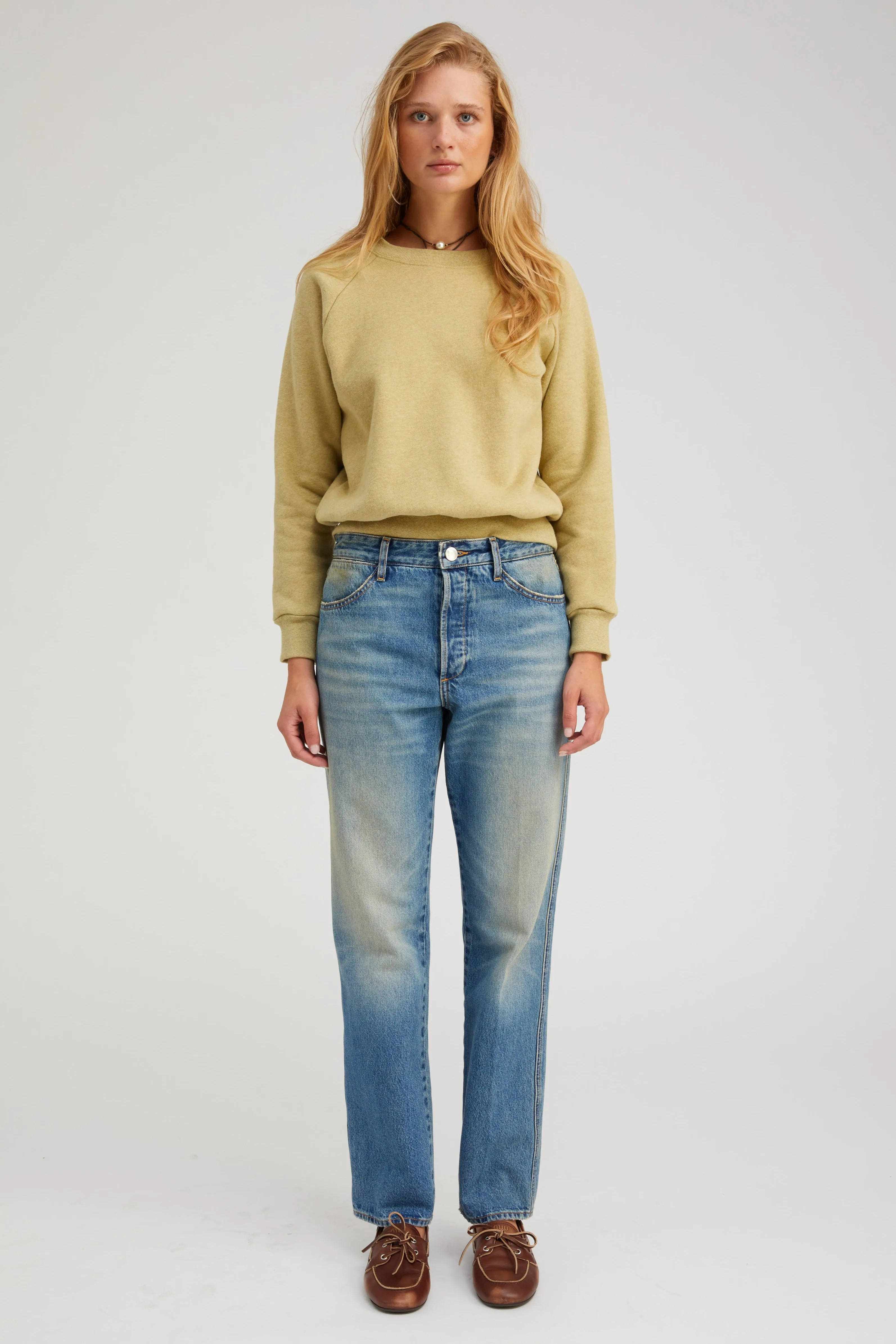 Melange Shrunken Raglan Sweatshirt sold by SPRWMN product image thumbnail 2