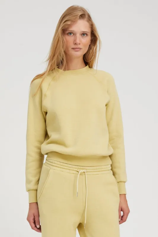 Pistachio Shrunken Raglan Sweatshirt sold by SPRWMN