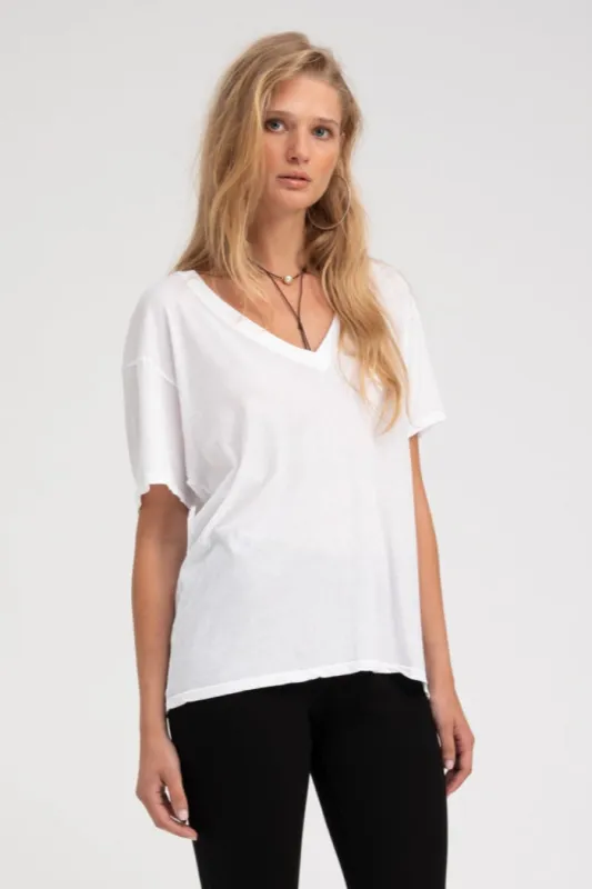 White V-Neck Tee sold by SPRWMN