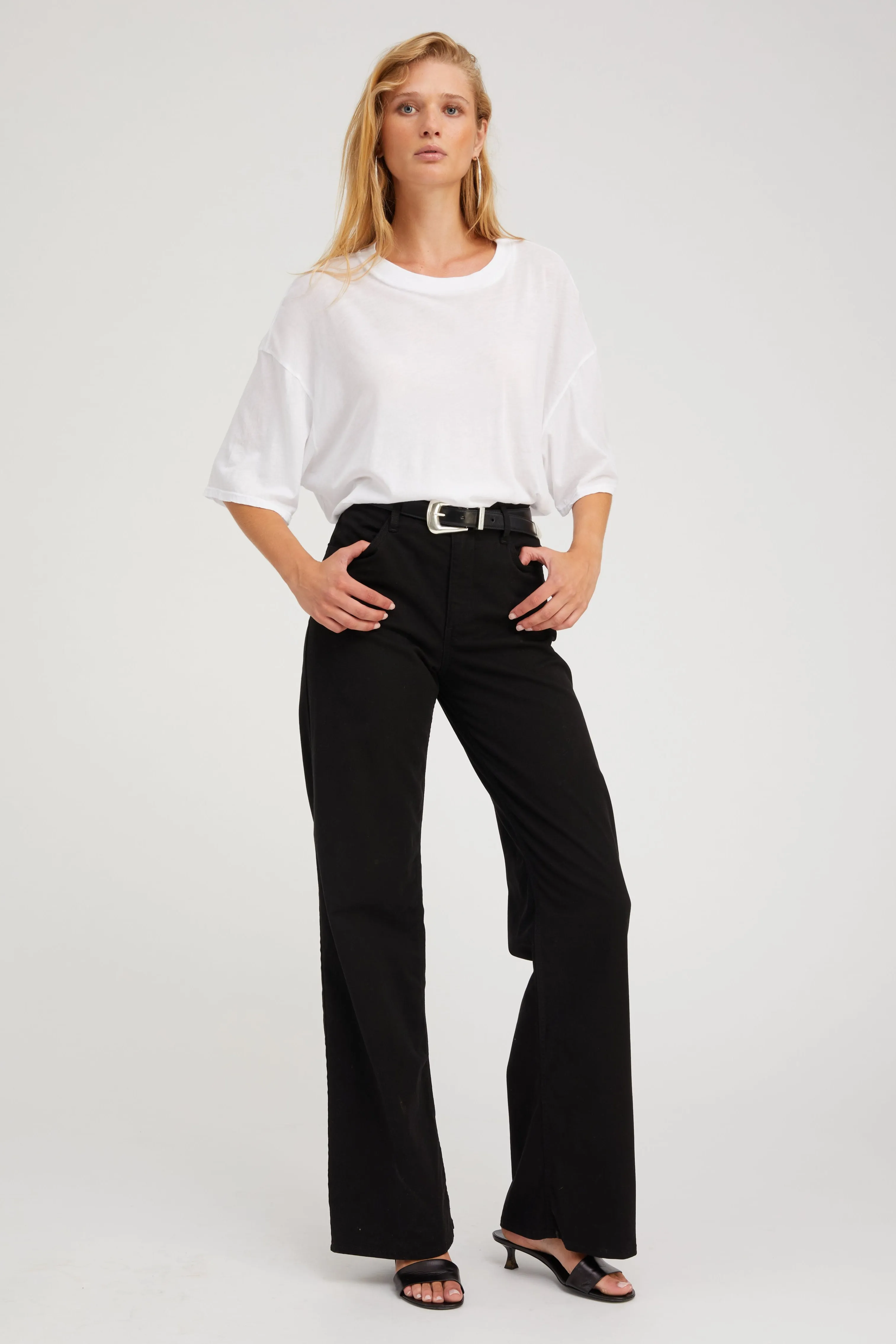 White Cotton Boxy Tee sold by SPRWMN product image thumbnail 2