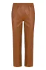 Chestnut Leather Sophia Pintuck Joggers sold by SPRWMN