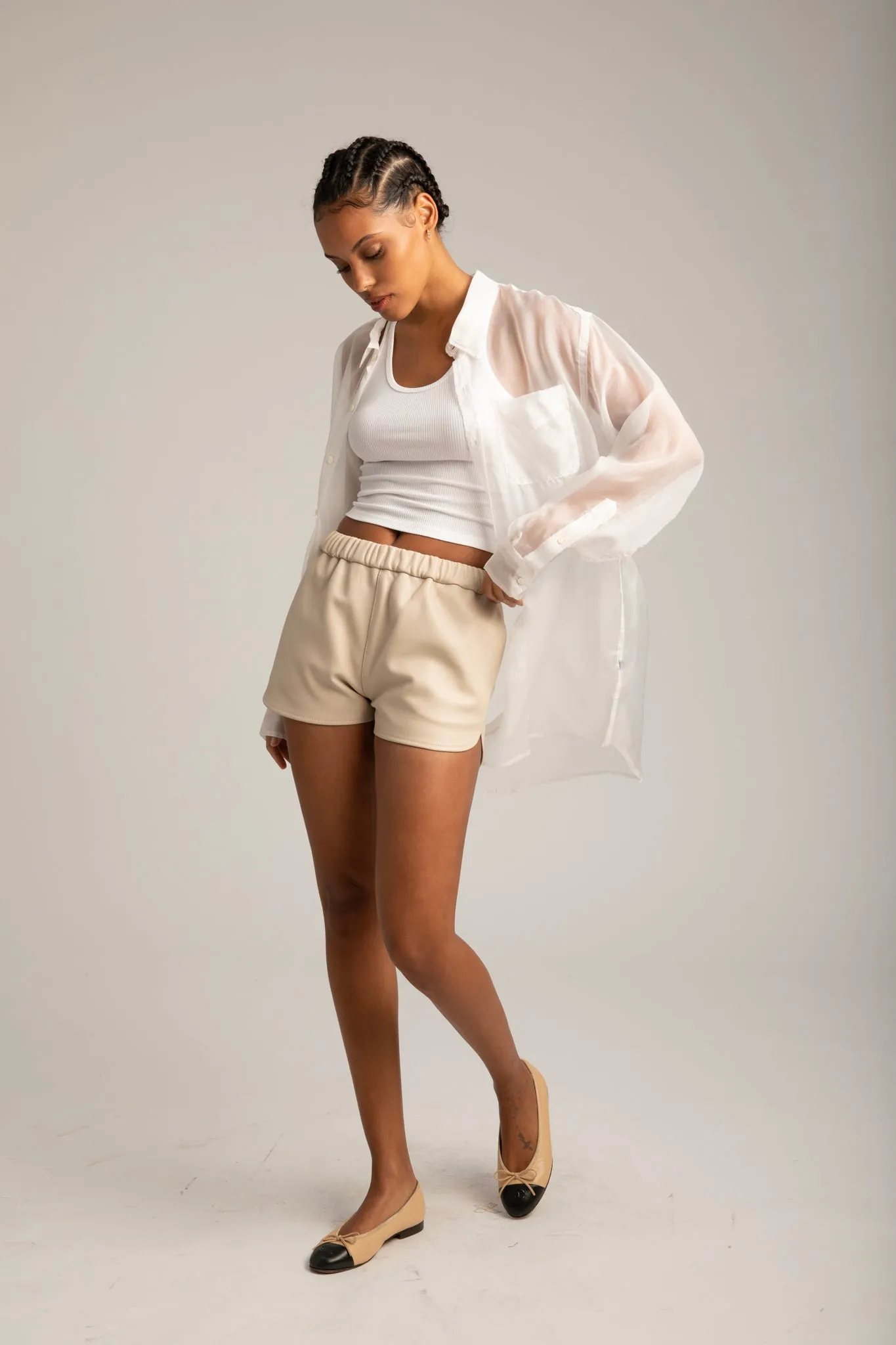 White Silk Organza Oversized Shirt sold by SPRWMN product image thumbnail 3