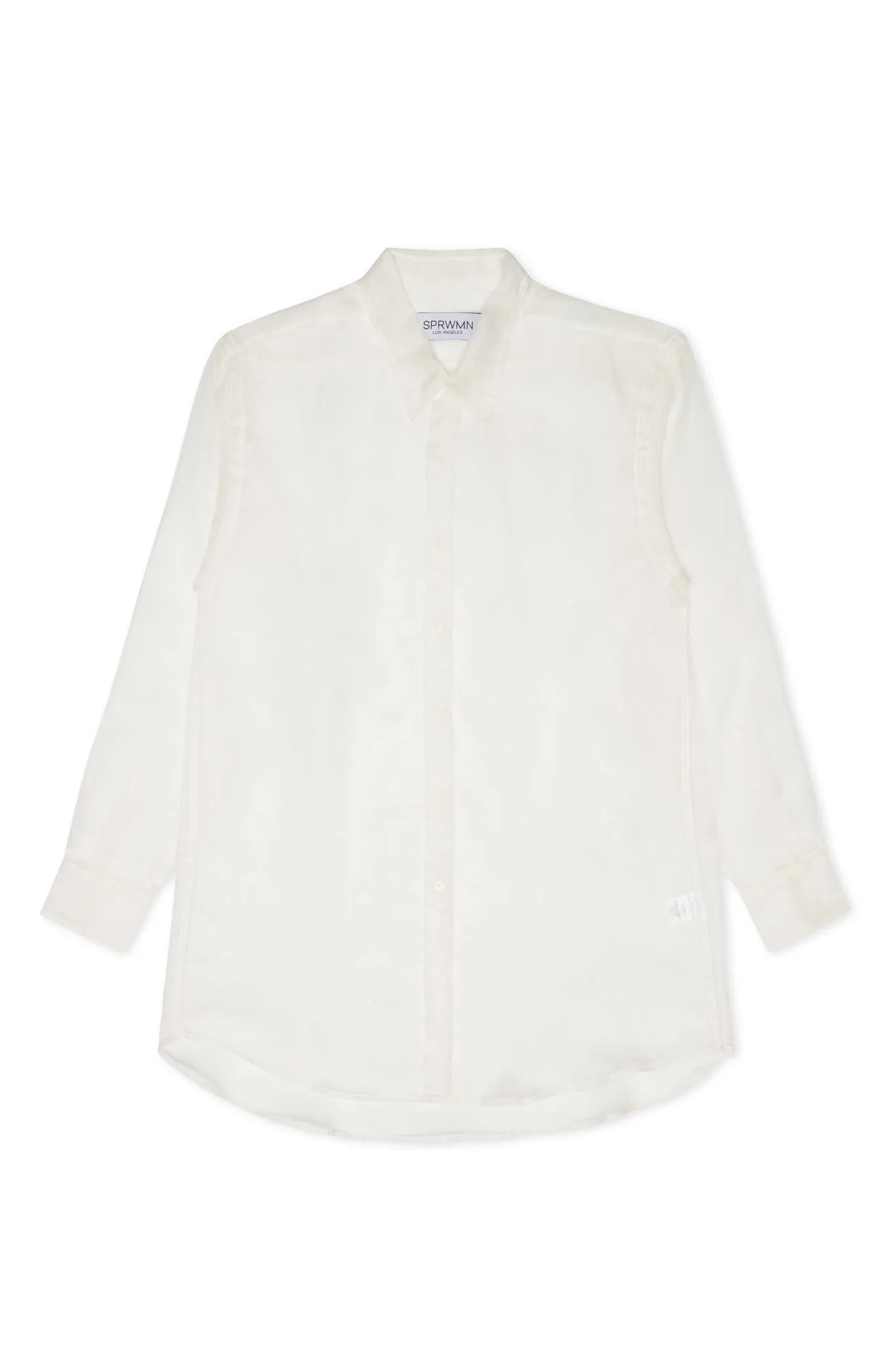 White Silk Organza Oversized Shirt sold by SPRWMN product image thumbnail 2