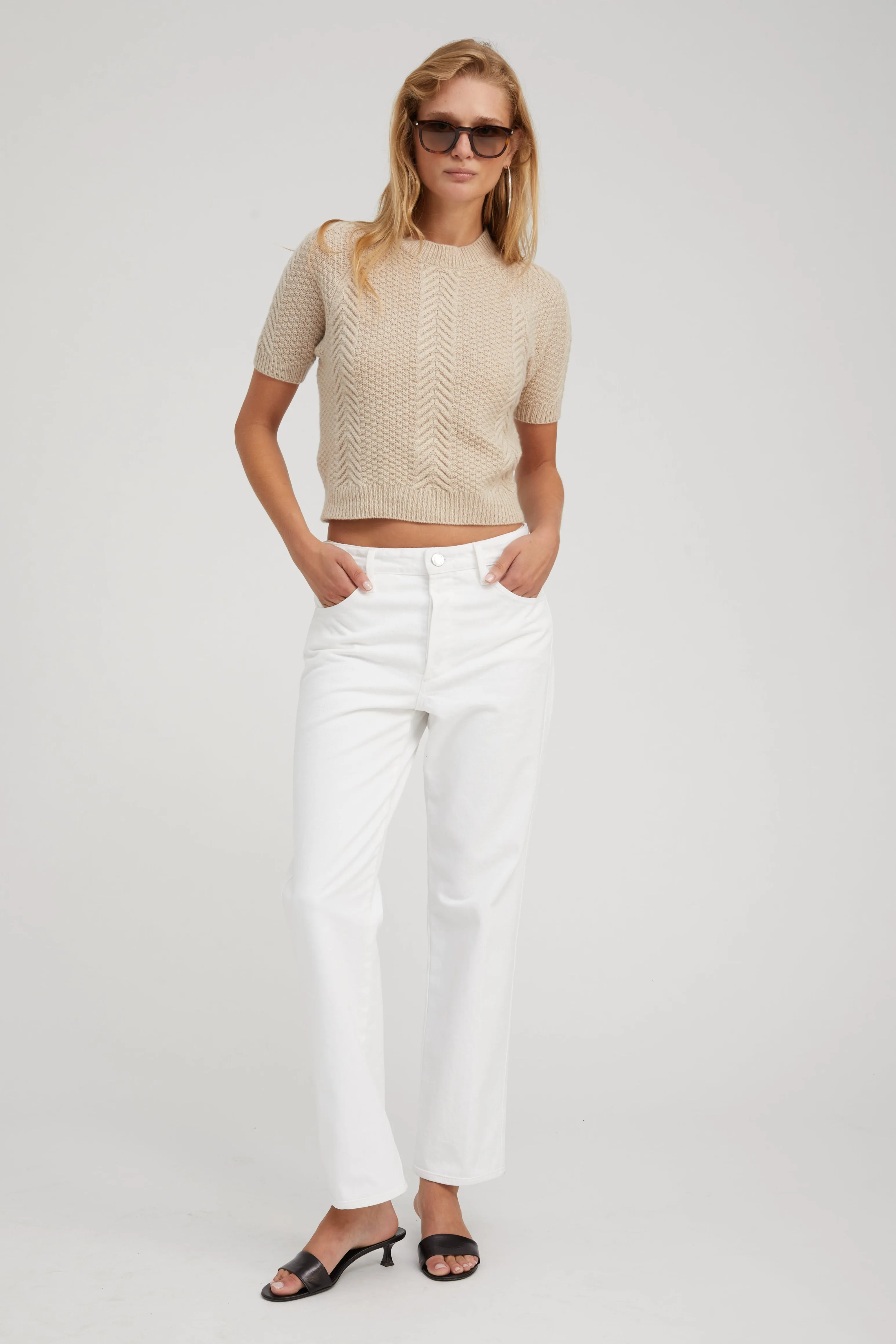 Oat Cashmere Cable Knit Raglan Sweater PR sold by SPRWMN product image thumbnail 2