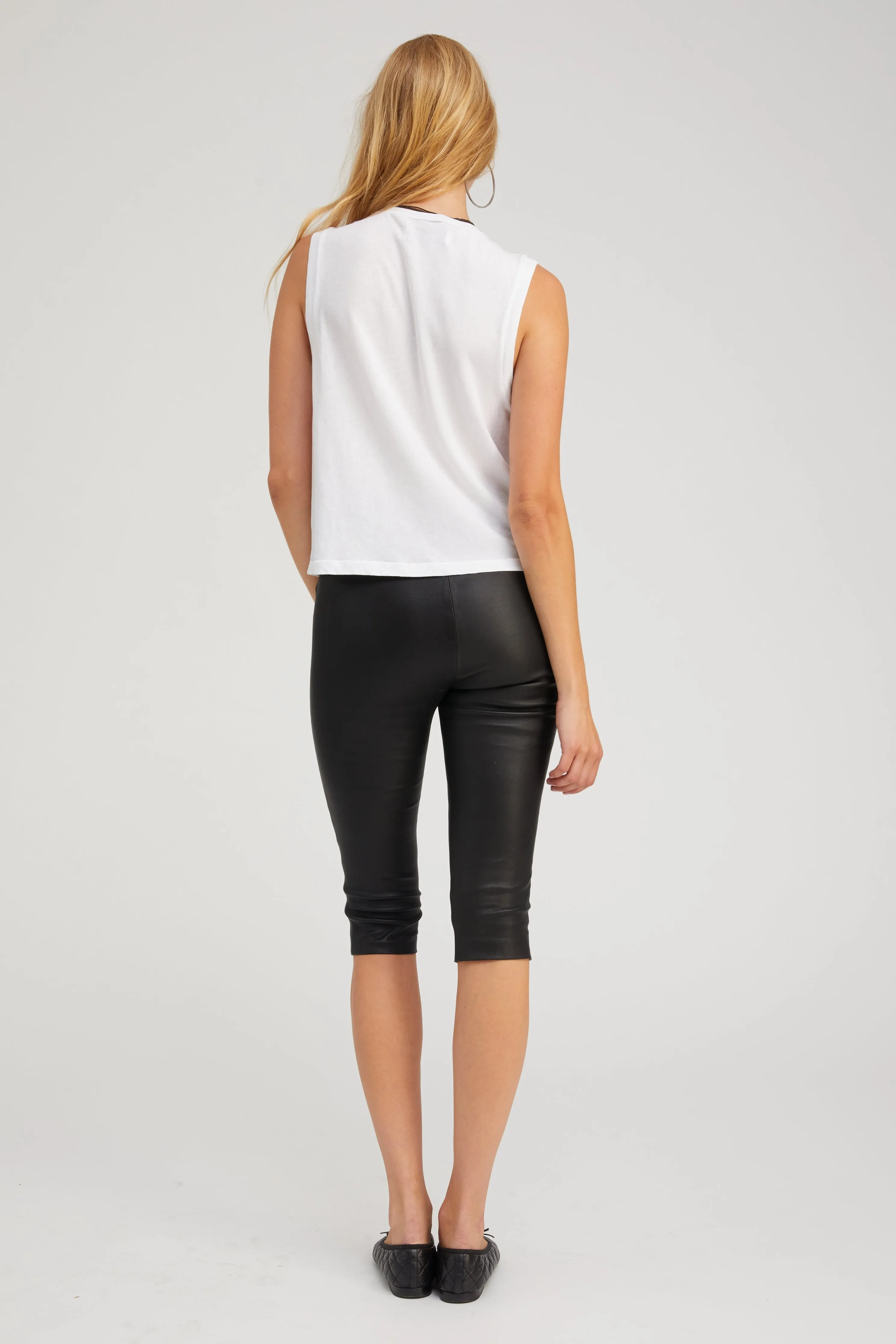 Black Leather Capri PR sold by SPRWMN product image thumbnail 4