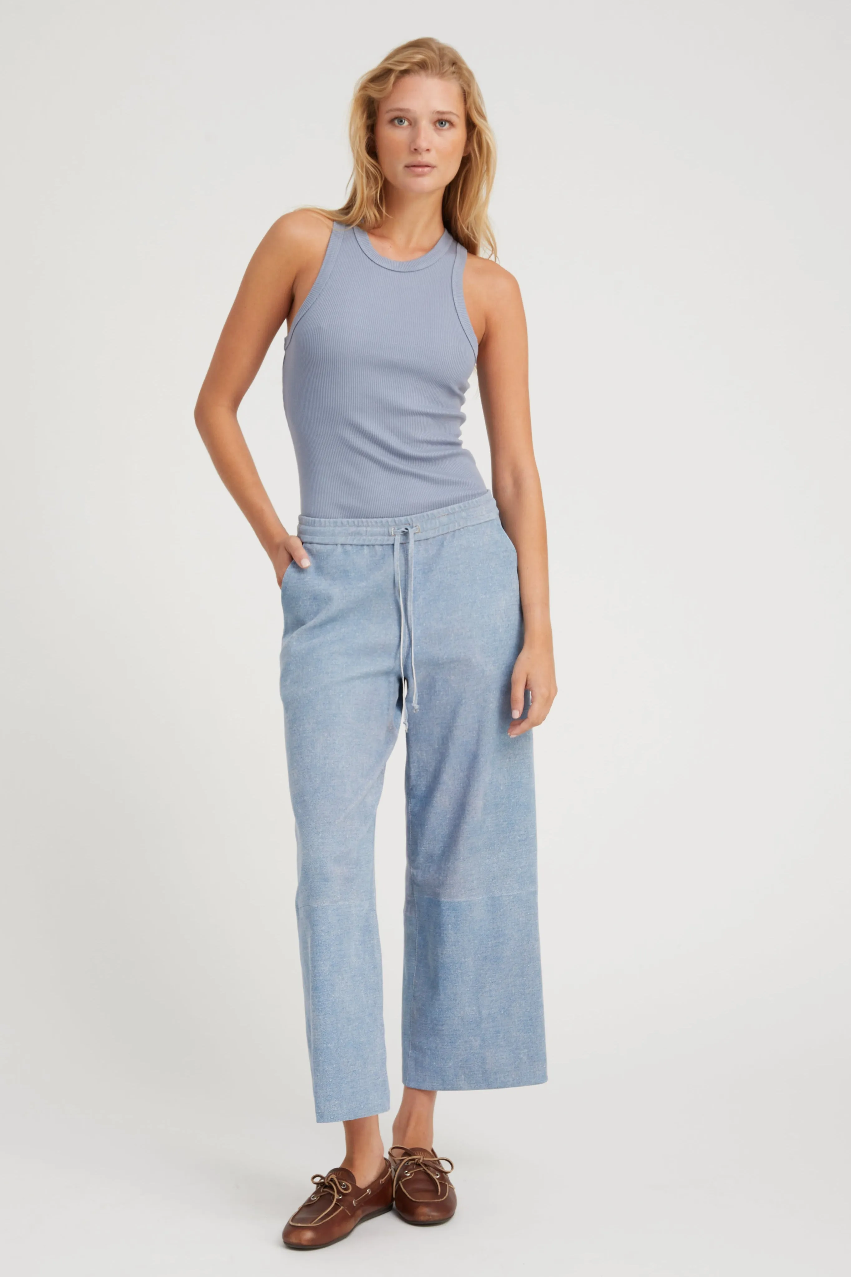 Steel Blue Rib Racer Tank PR sold by SPRWMN product image thumbnail 2