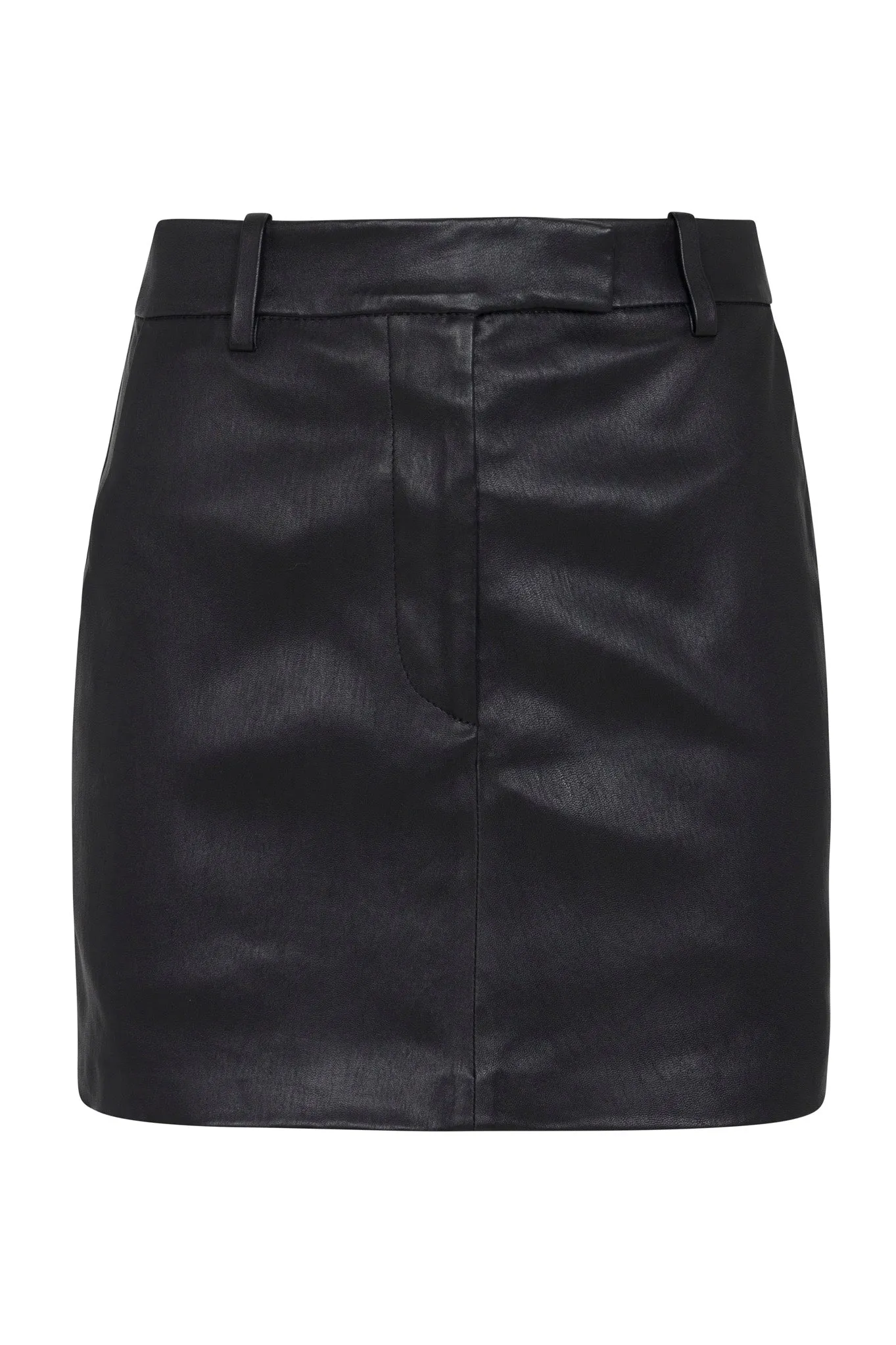 Black Leather Mini Trouser Skirt PR sold by SPRWMN product image thumbnail 4