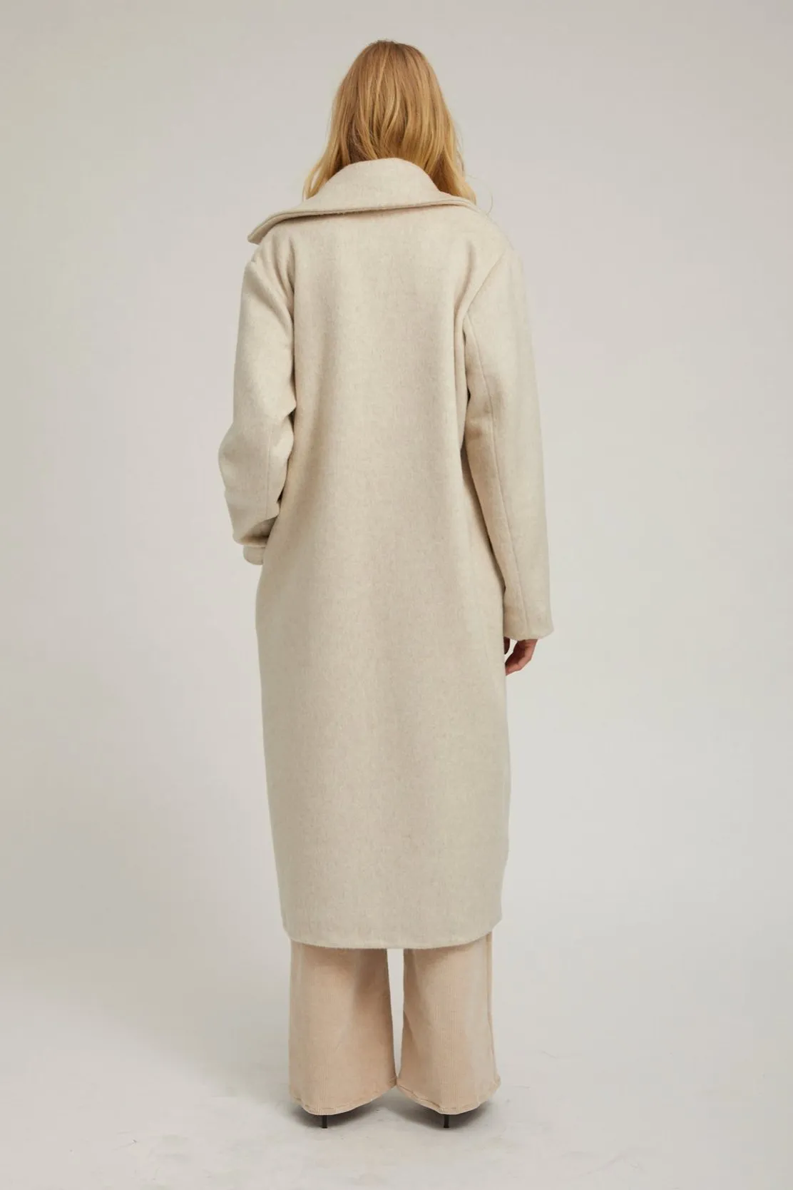 Off White Wool Cashmere Classic Coat PR sold by SPRWMN product image thumbnail 5