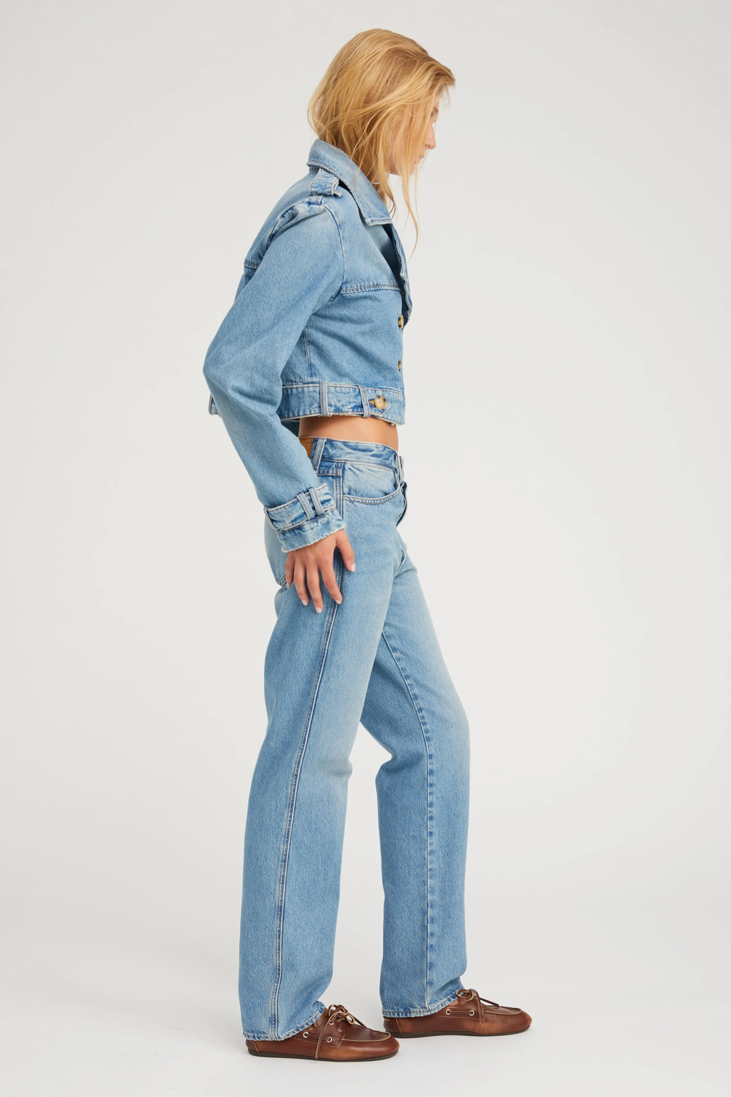 Paradis Cropped Denim Trench PR sold by SPRWMN product image thumbnail 3