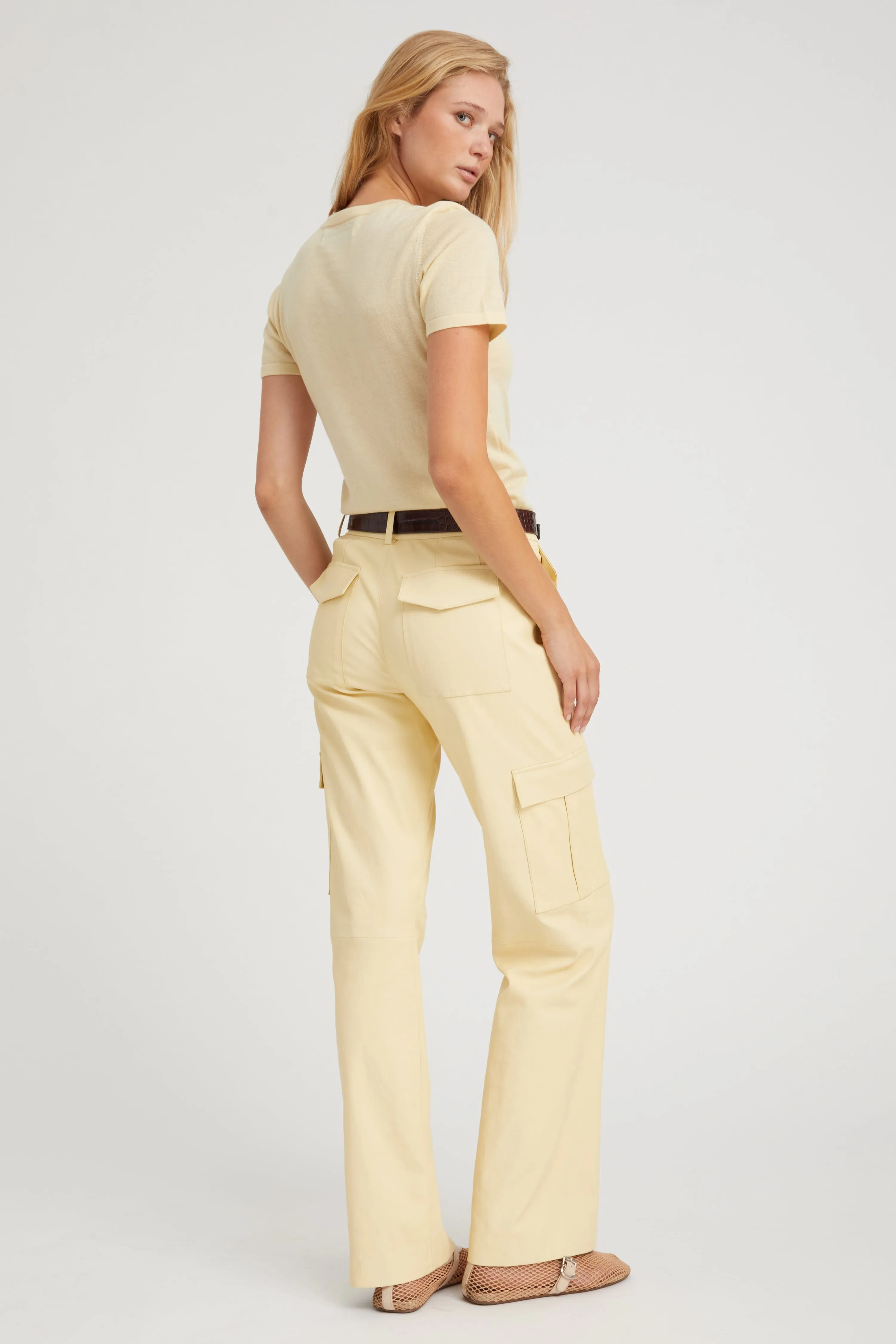 Butter Leather Cargo Trousers sold by SPRWMN product image thumbnail 4