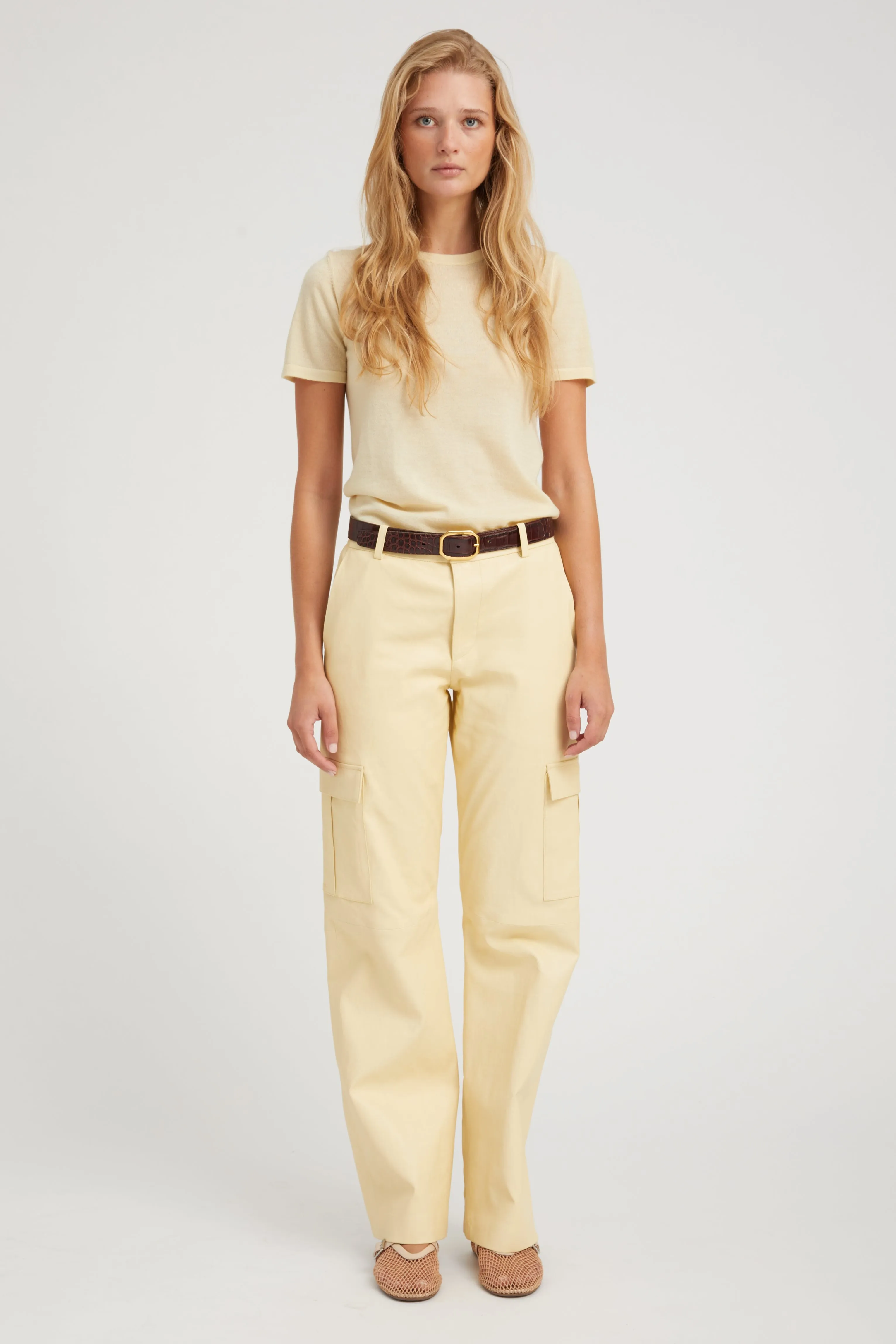 Butter Leather Cargo Trousers sold by SPRWMN product image thumbnail 2