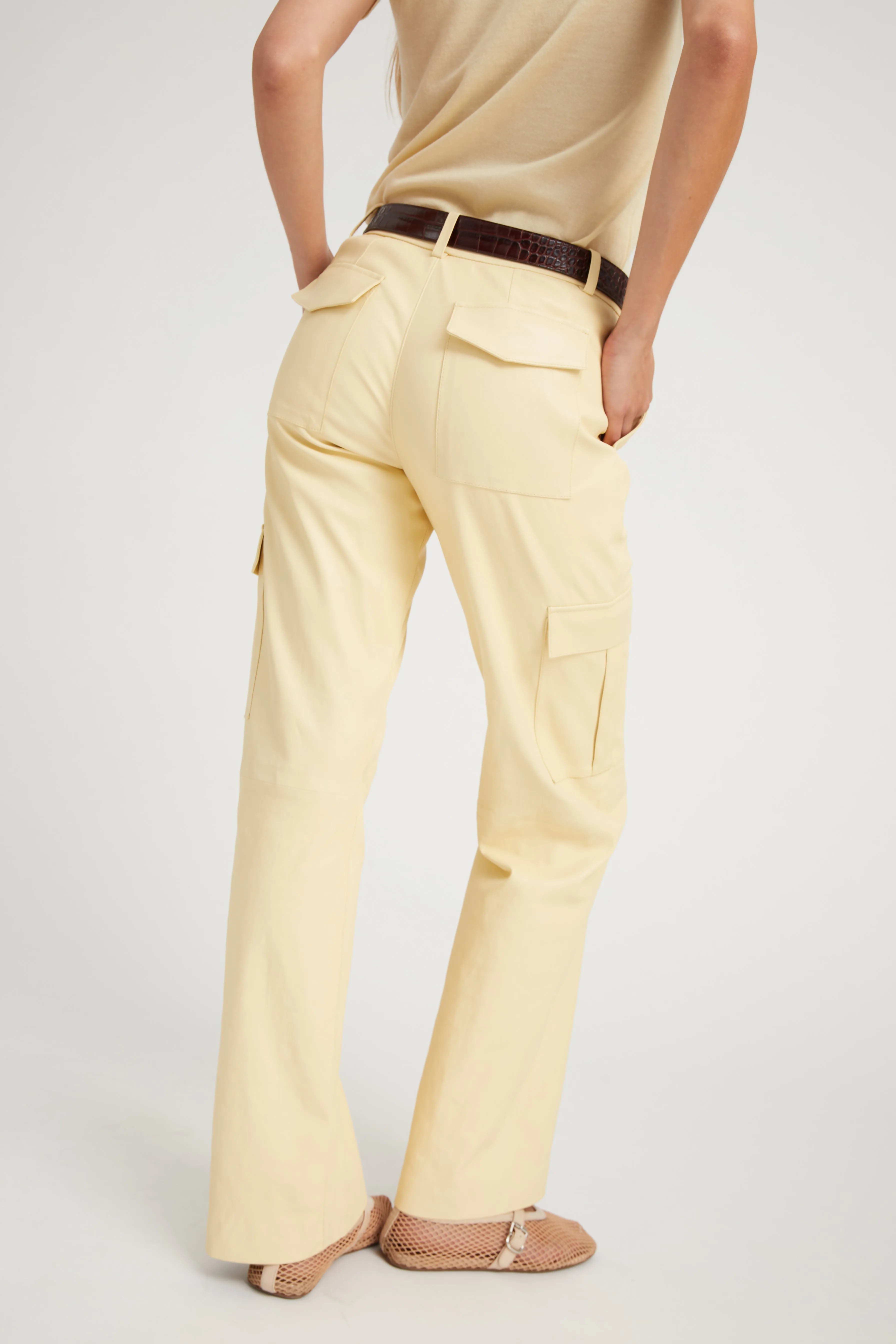 Butter Leather Cargo Trousers sold by SPRWMN product image thumbnail 5