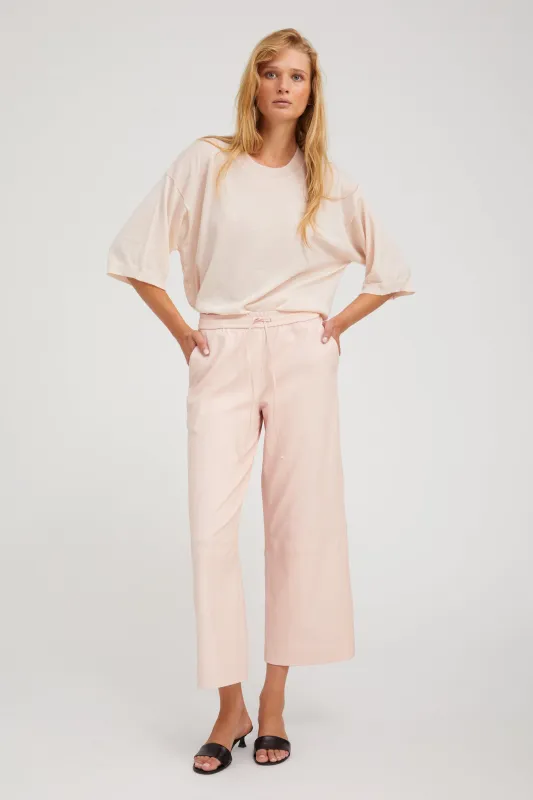Ballet Leather Cropped Baggy Pants sold by SPRWMN