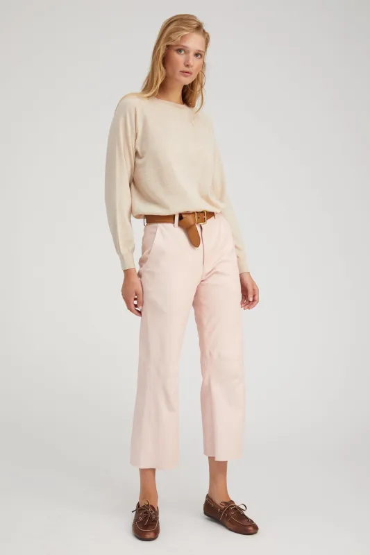 Ballet Leather Cropped Trousers sold by SPRWMN