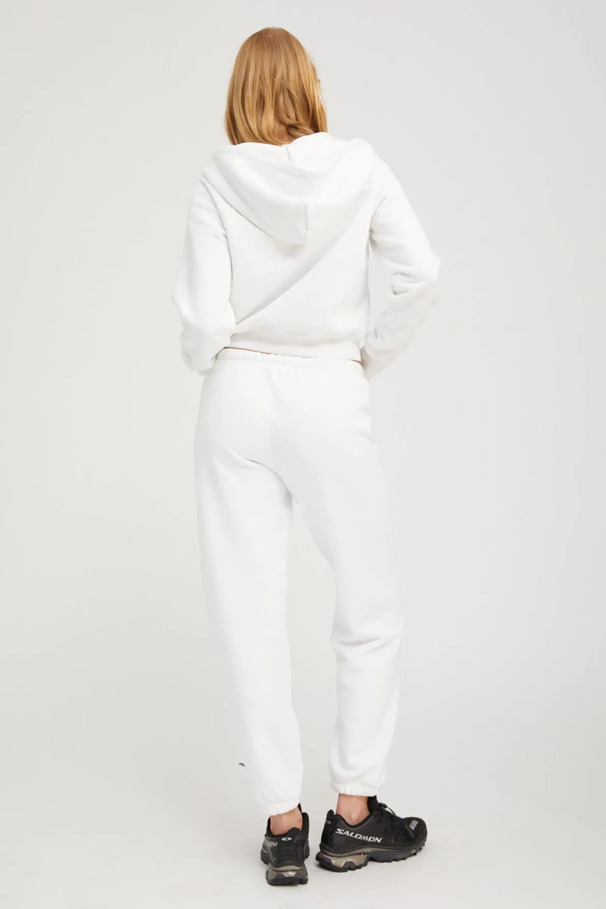 White Cotton Mini Logo Sweatpants sold by SPRWMN product image thumbnail 4